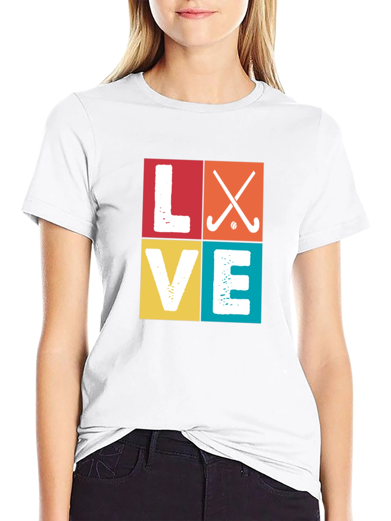 Love Hockey Graphic T-Shirt - Sporty Casual Tee