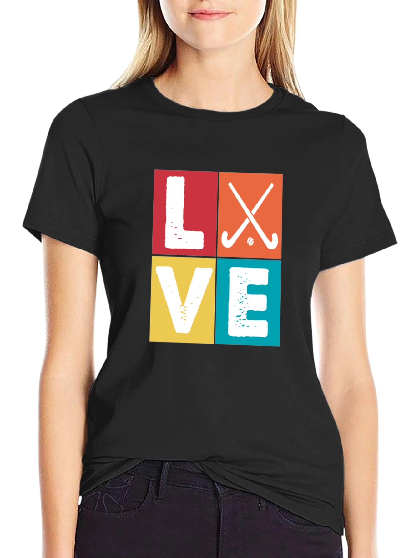 Love Hockey Graphic T-Shirt - Sporty Casual Tee