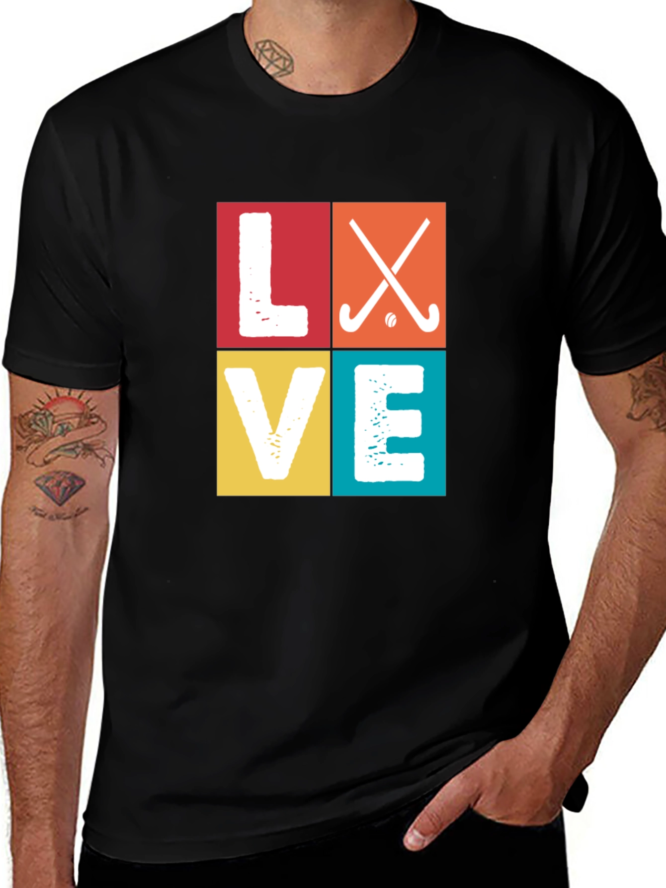 Love Hockey Graphic T-Shirt - Sporty Casual Tee