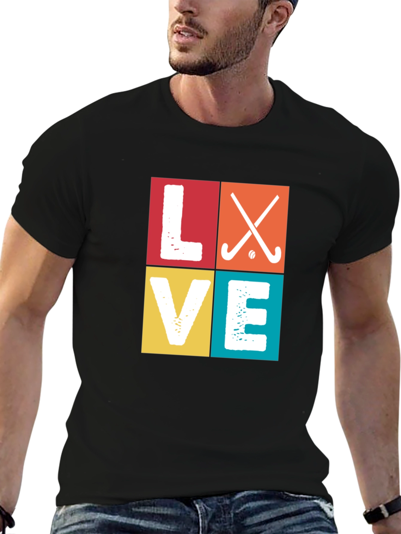 Love Hockey Graphic T-Shirt - Sporty Casual Tee
