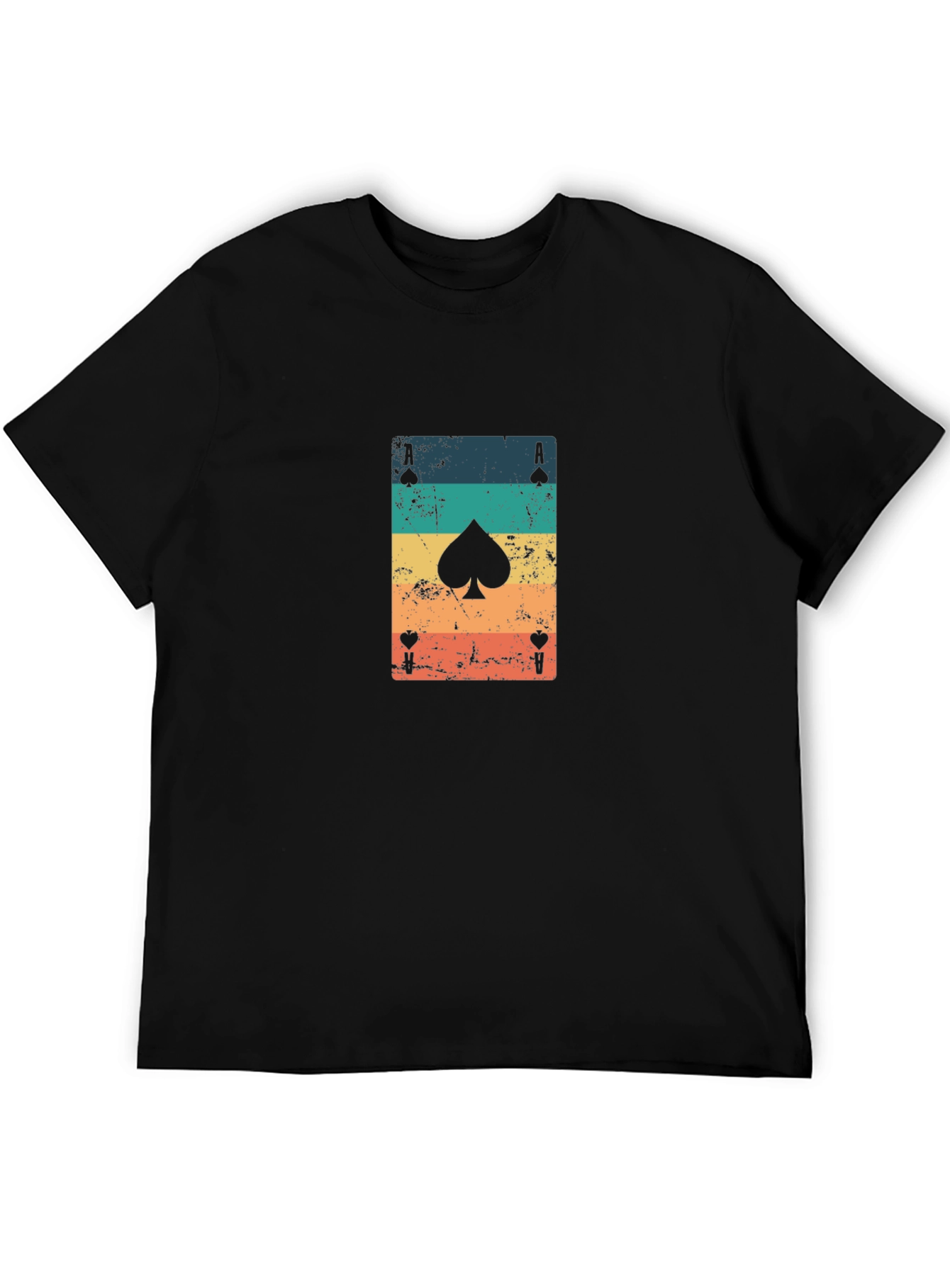 Ace of Spades Graphic Tee - Retro Card Design