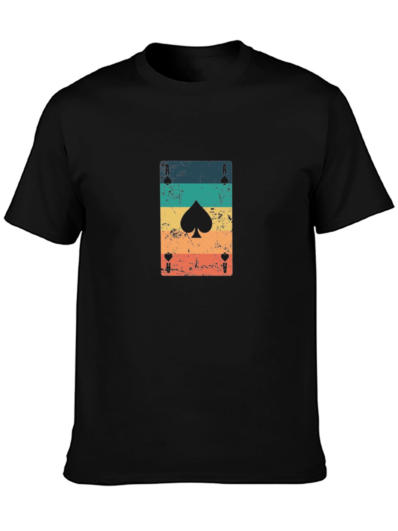 Ace of Spades Graphic Tee - Retro Card Design