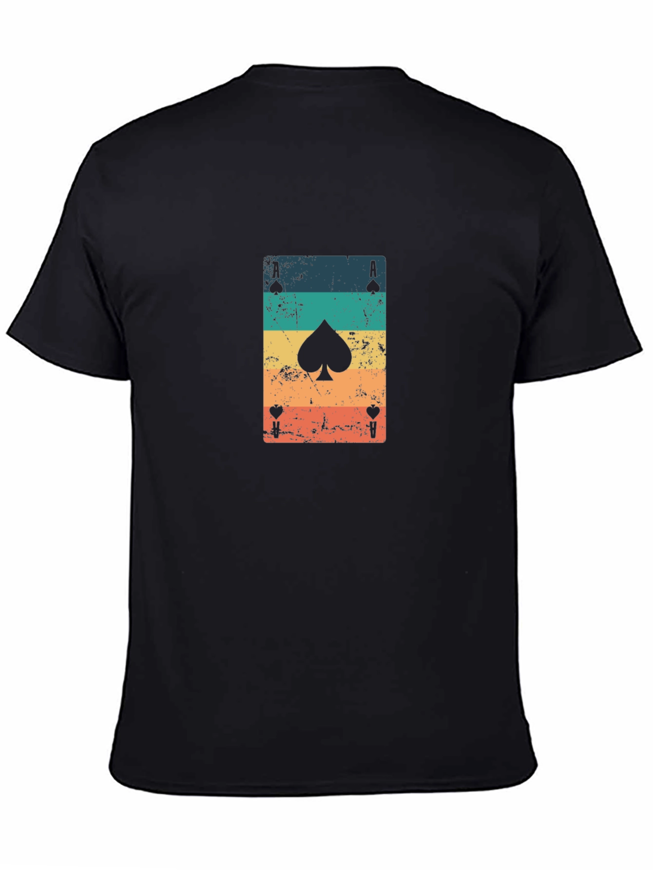 Ace of Spades Graphic Tee - Retro Card Design