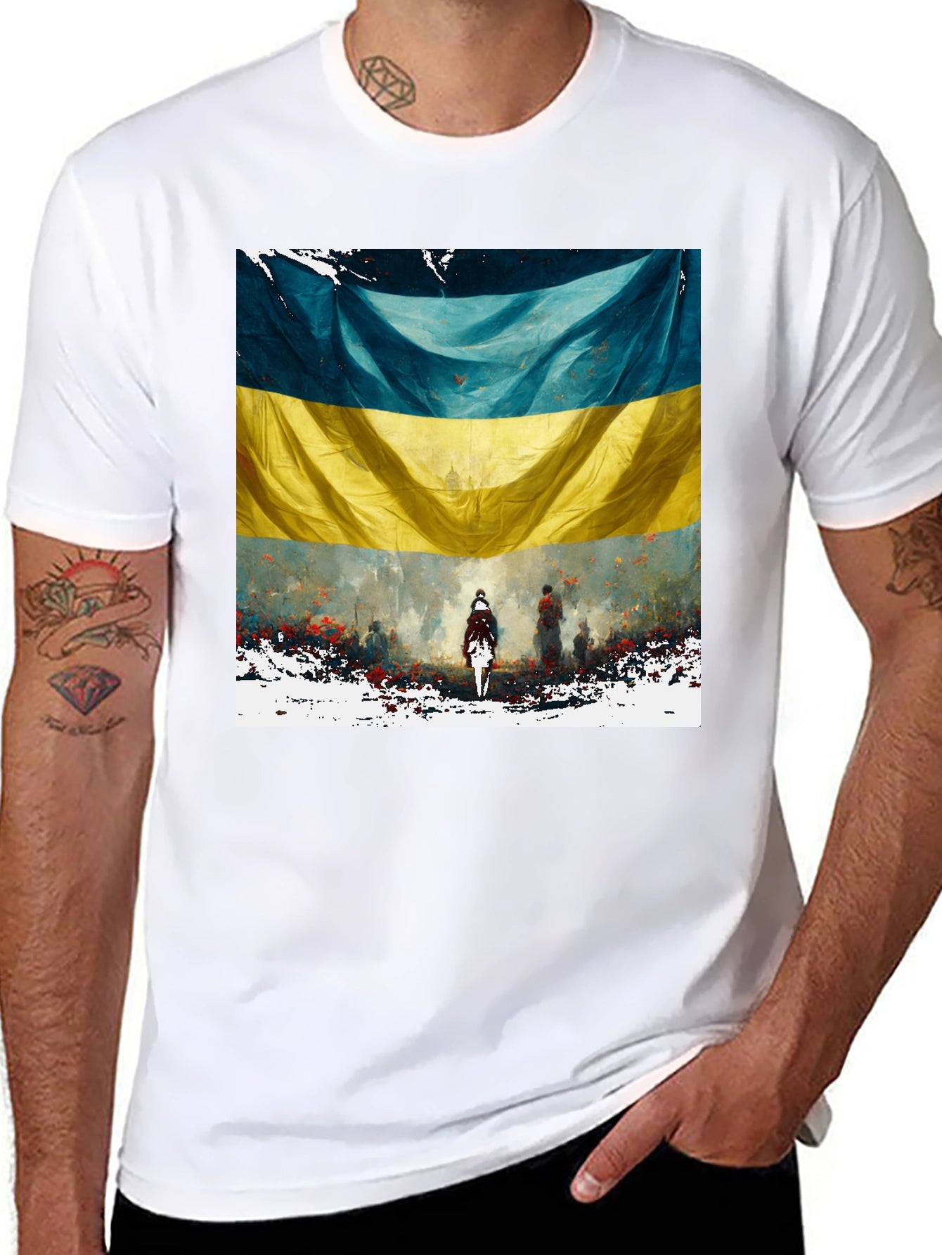 Ukraine Flag Graphic Tee