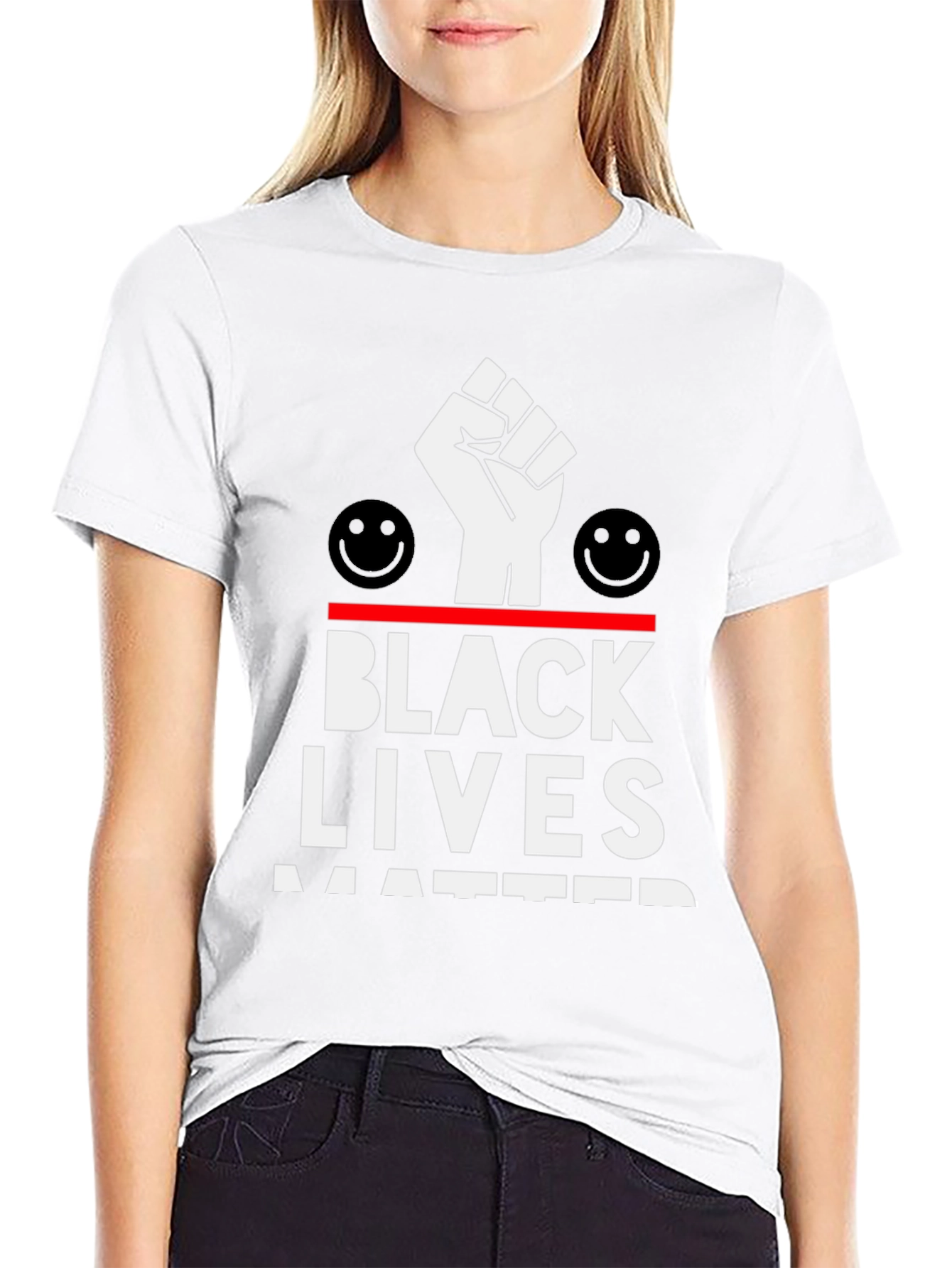 Black Lives Matter Graphic T-Shirt Black Mens Fashion