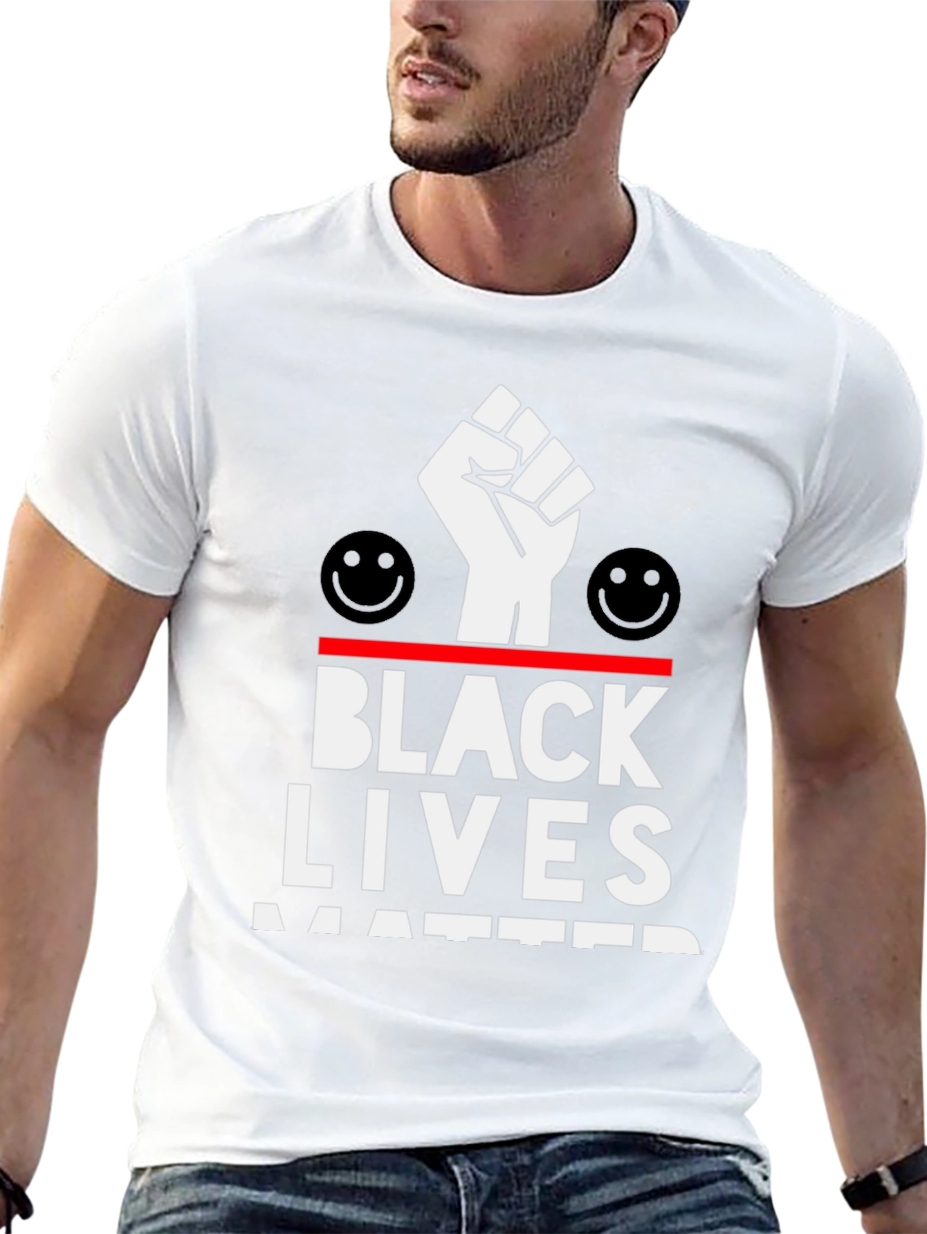 Black Lives Matter Graphic T-Shirt Black Mens Fashion