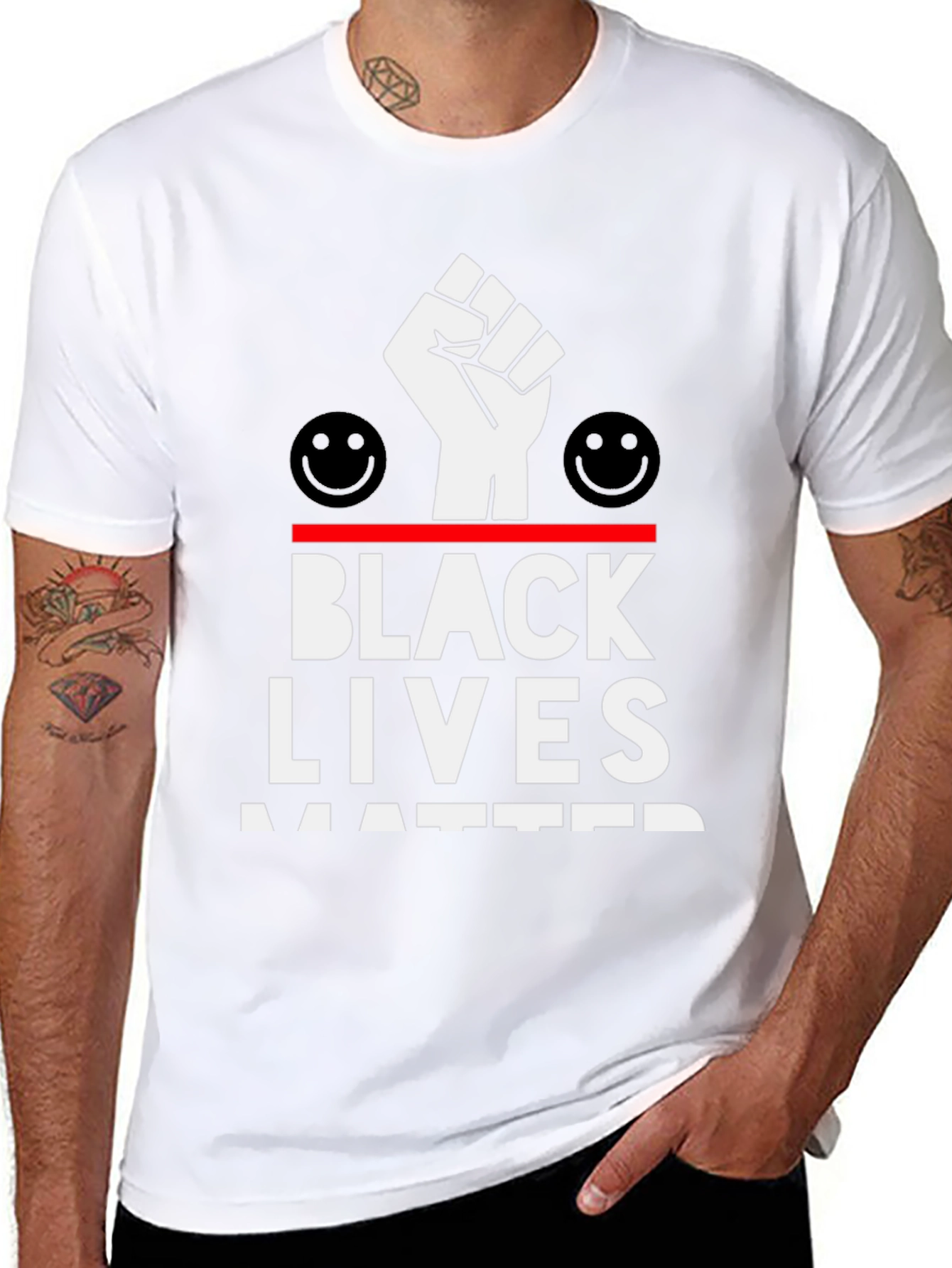 Black Lives Matter Graphic T-Shirt Black Mens Fashion