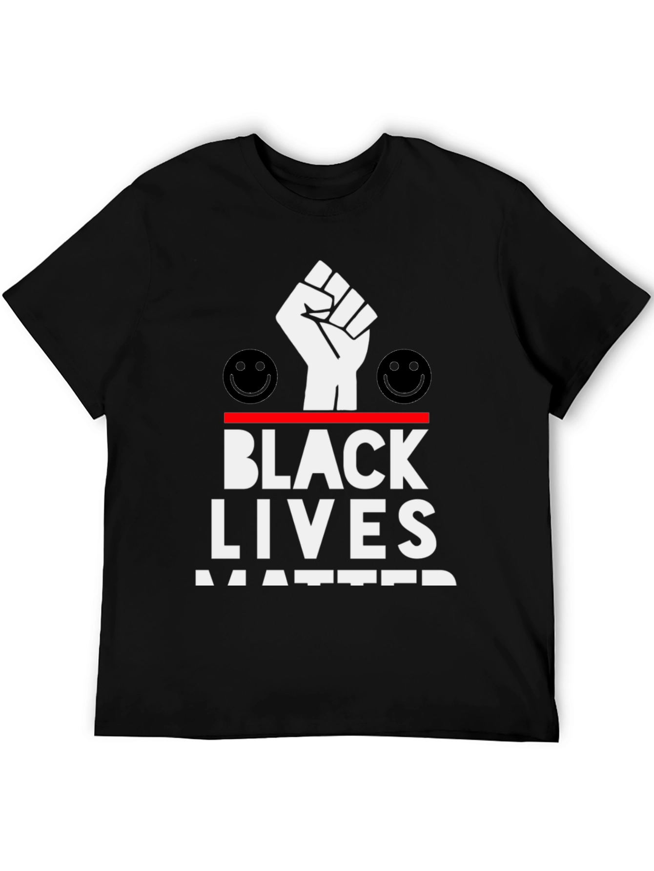 Black Lives Matter Graphic T-Shirt Black Mens Fashion