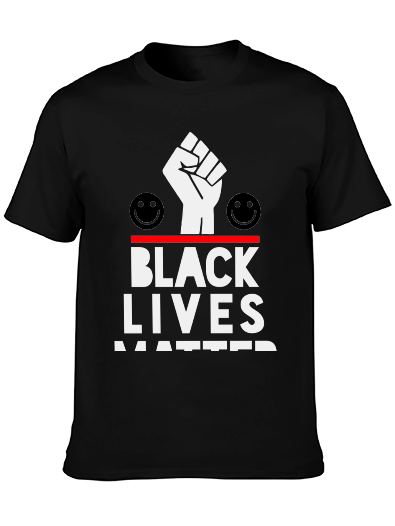 Black Lives Matter Graphic T-Shirt Black Mens Fashion