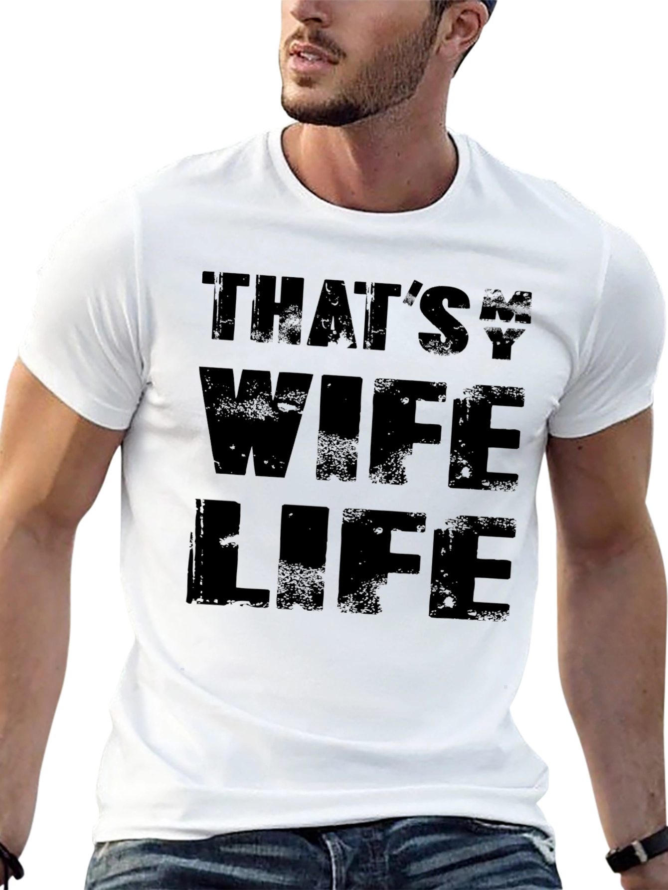Thats My Wife Life Black Graphic Tee