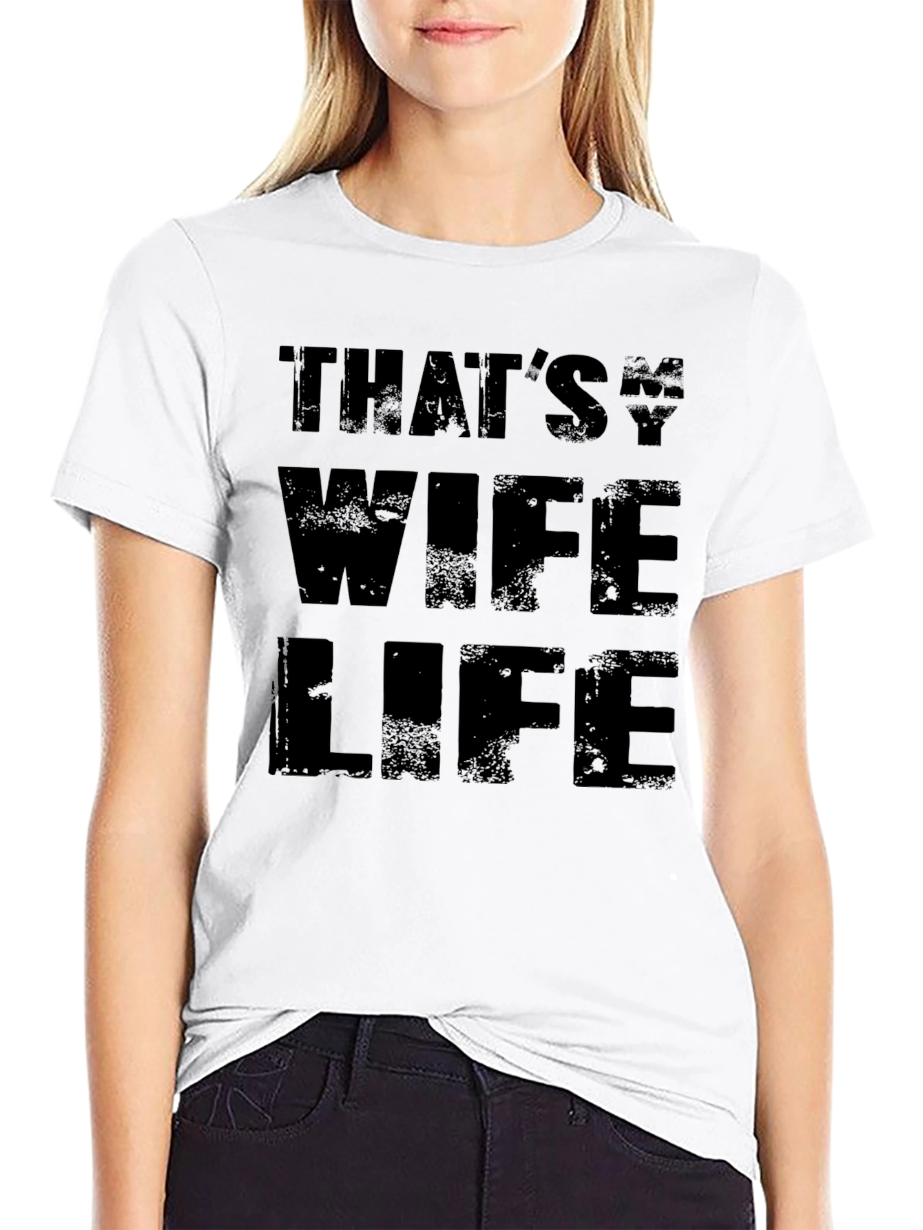 Thats My Wife Life Black Graphic Tee