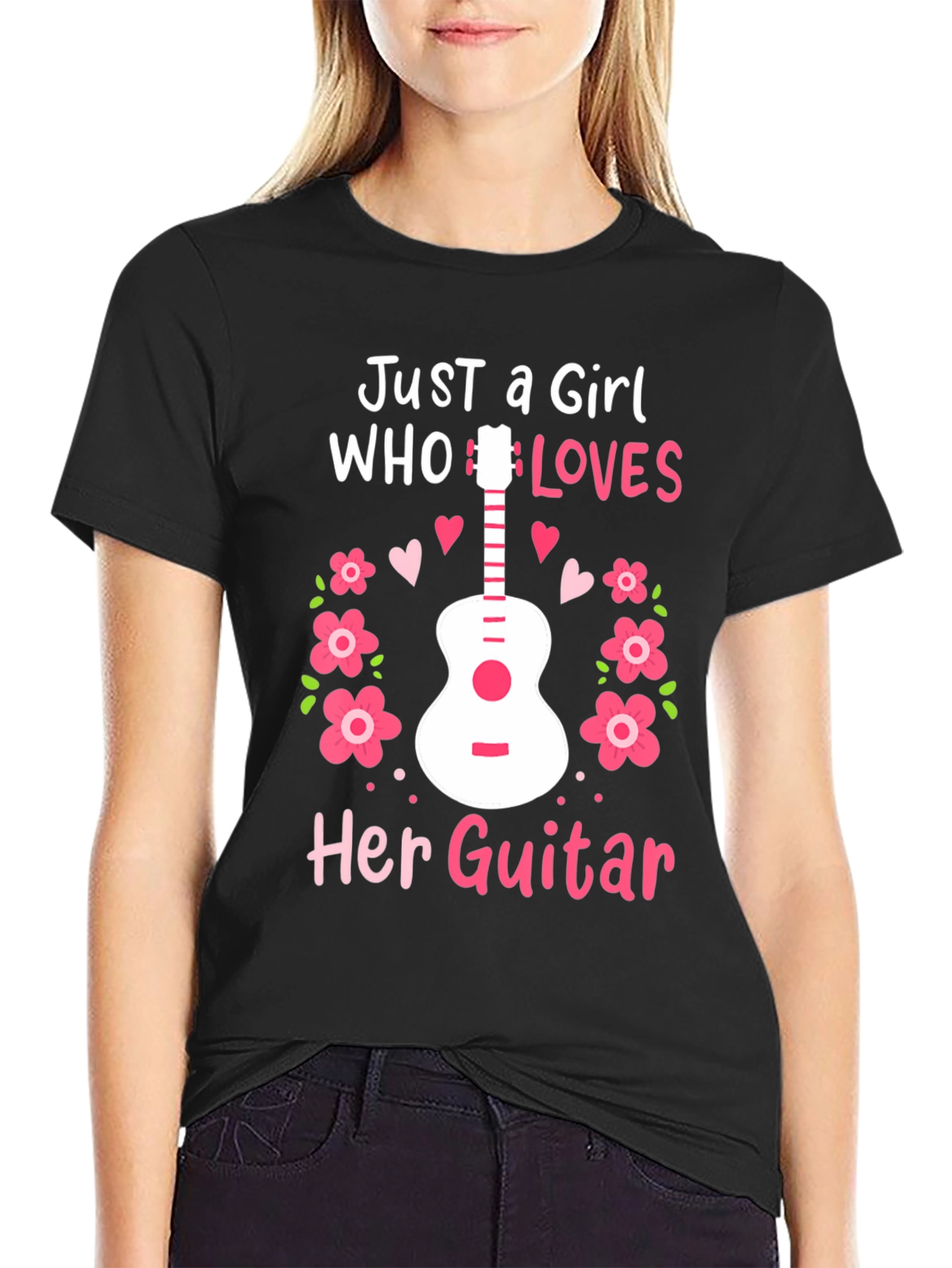 Just A Girl Who Loves Her Guitar T-Shirt