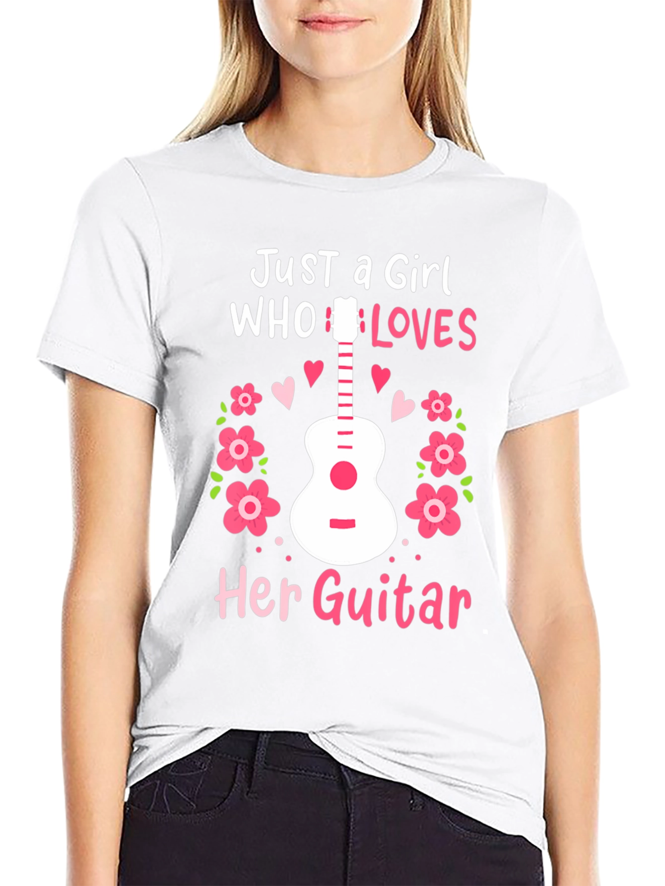Just A Girl Who Loves Her Guitar T-Shirt