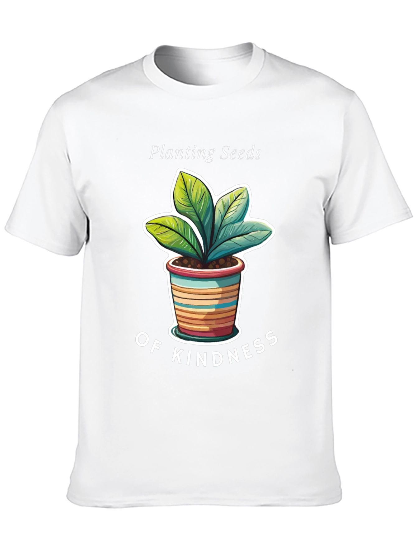 Planting Seeds of Kindness Black Graphic T-Shirt