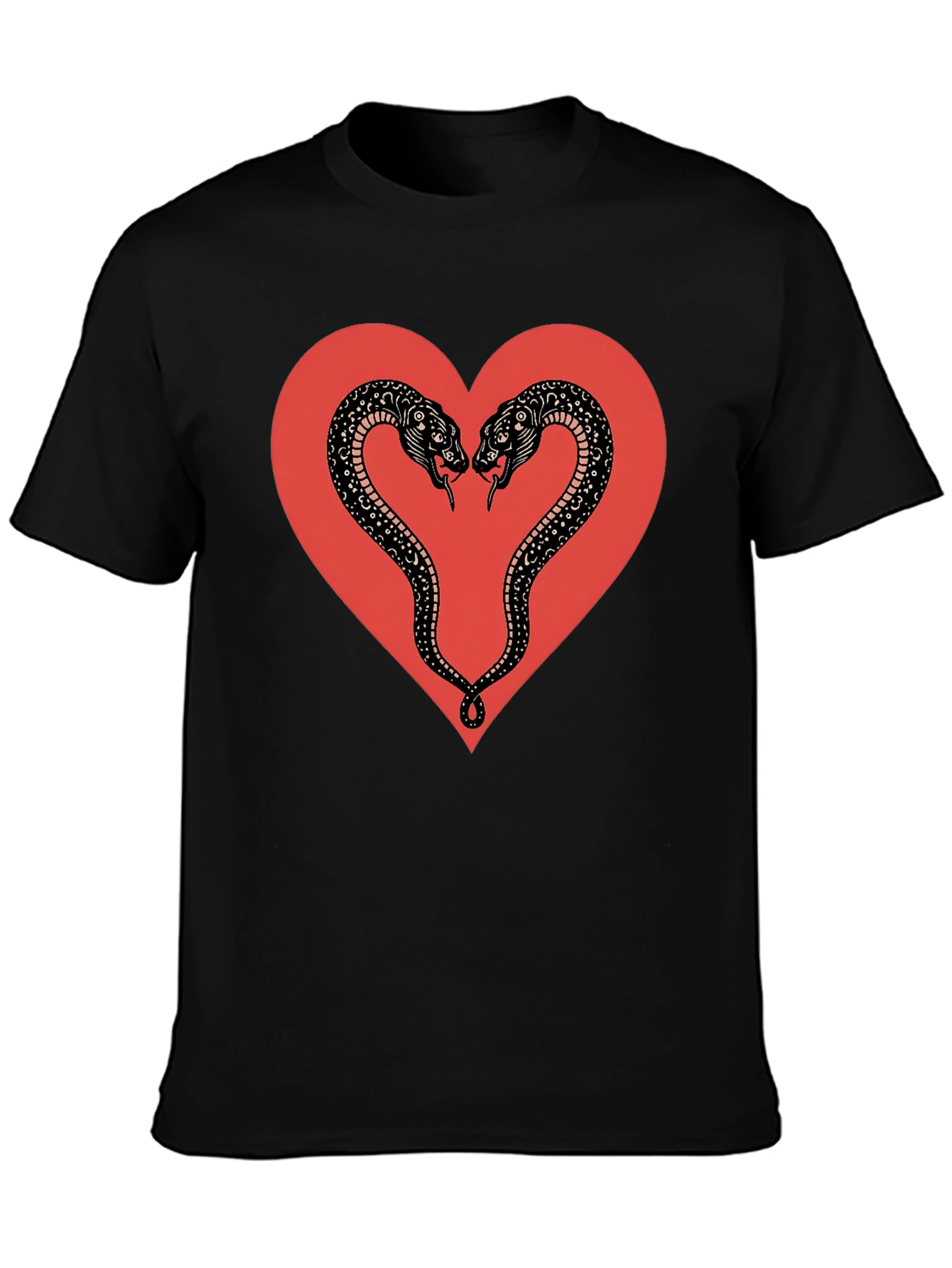 Snake Heart Graphic Tee - Gothic Love T-Shirt