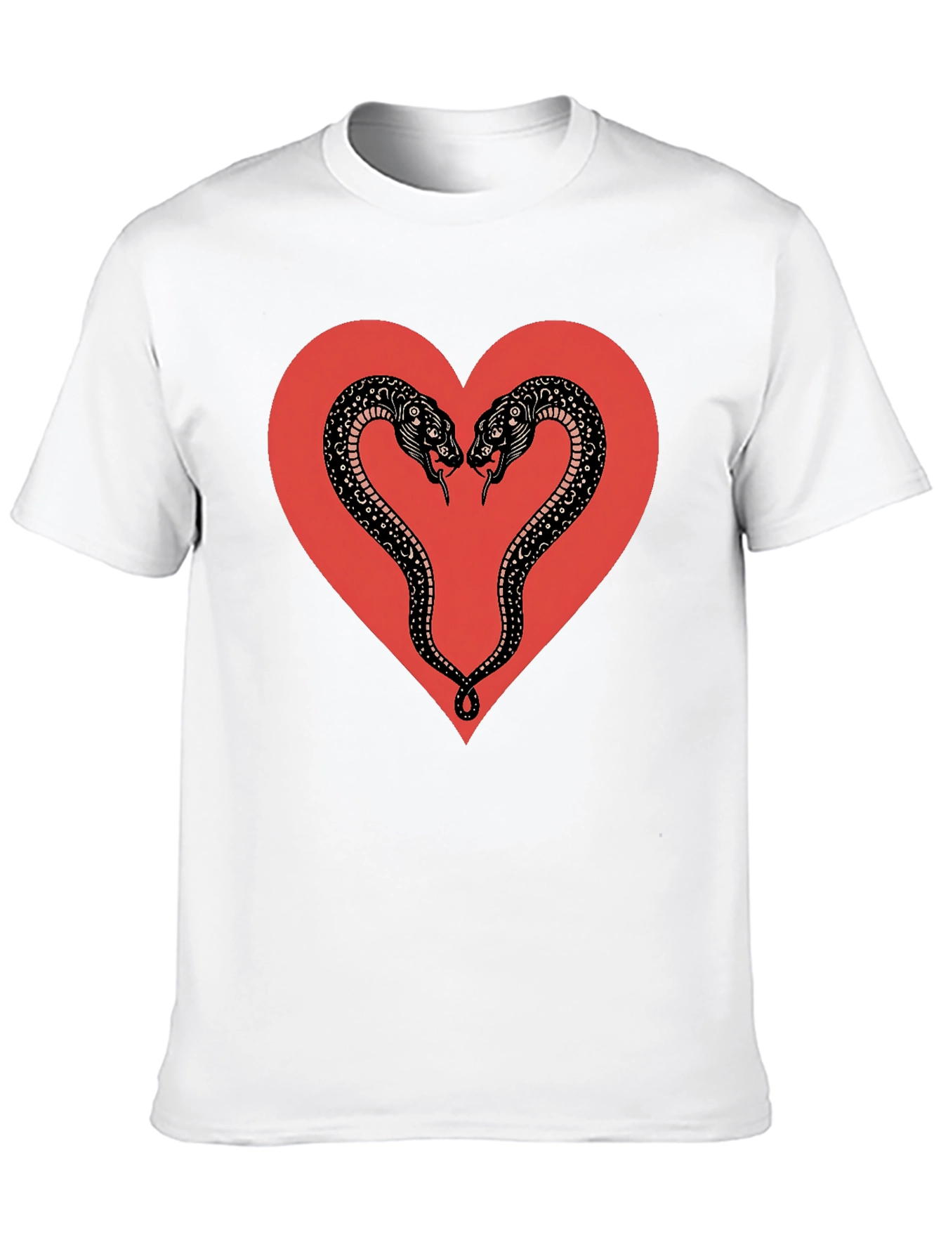 Snake Heart Graphic Tee - Gothic Love T-Shirt