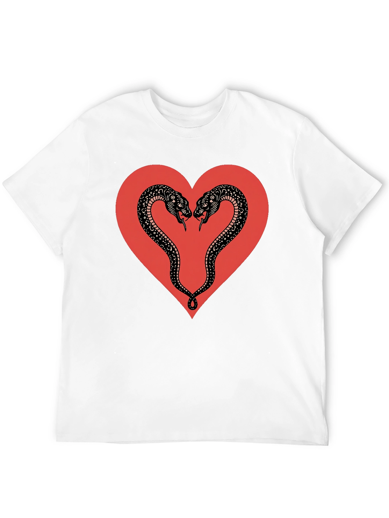 Snake Heart Graphic Tee - Gothic Love T-Shirt