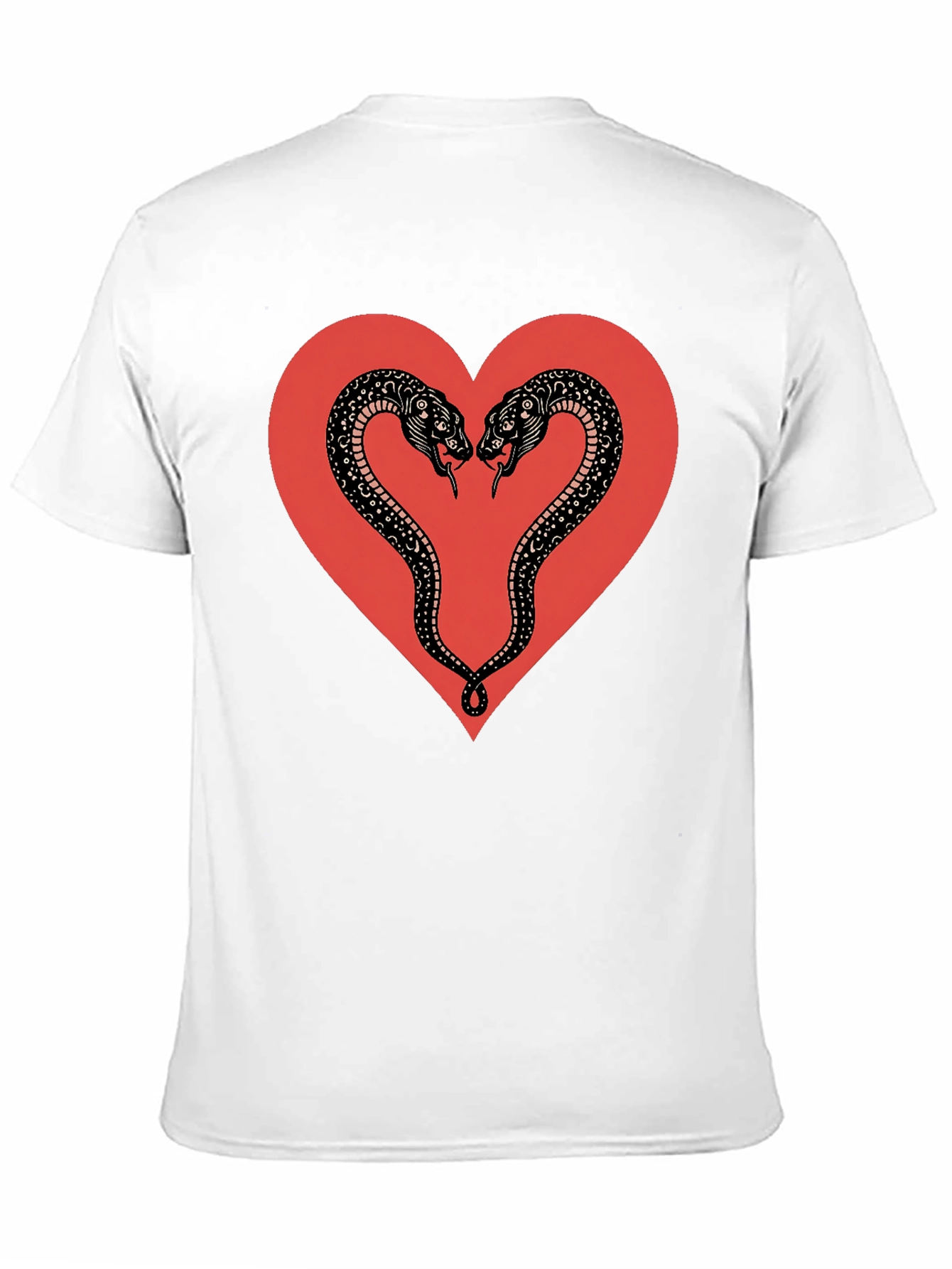 Snake Heart Graphic Tee - Gothic Love T-Shirt