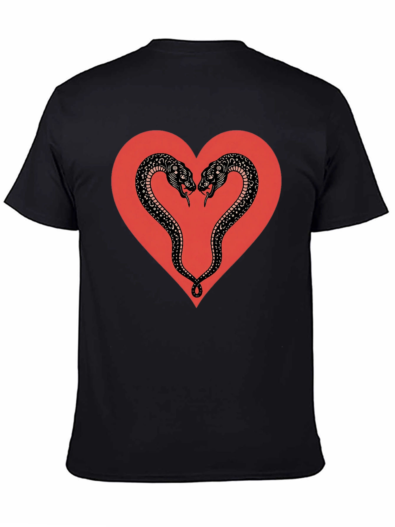 Snake Heart Graphic Tee - Gothic Love T-Shirt