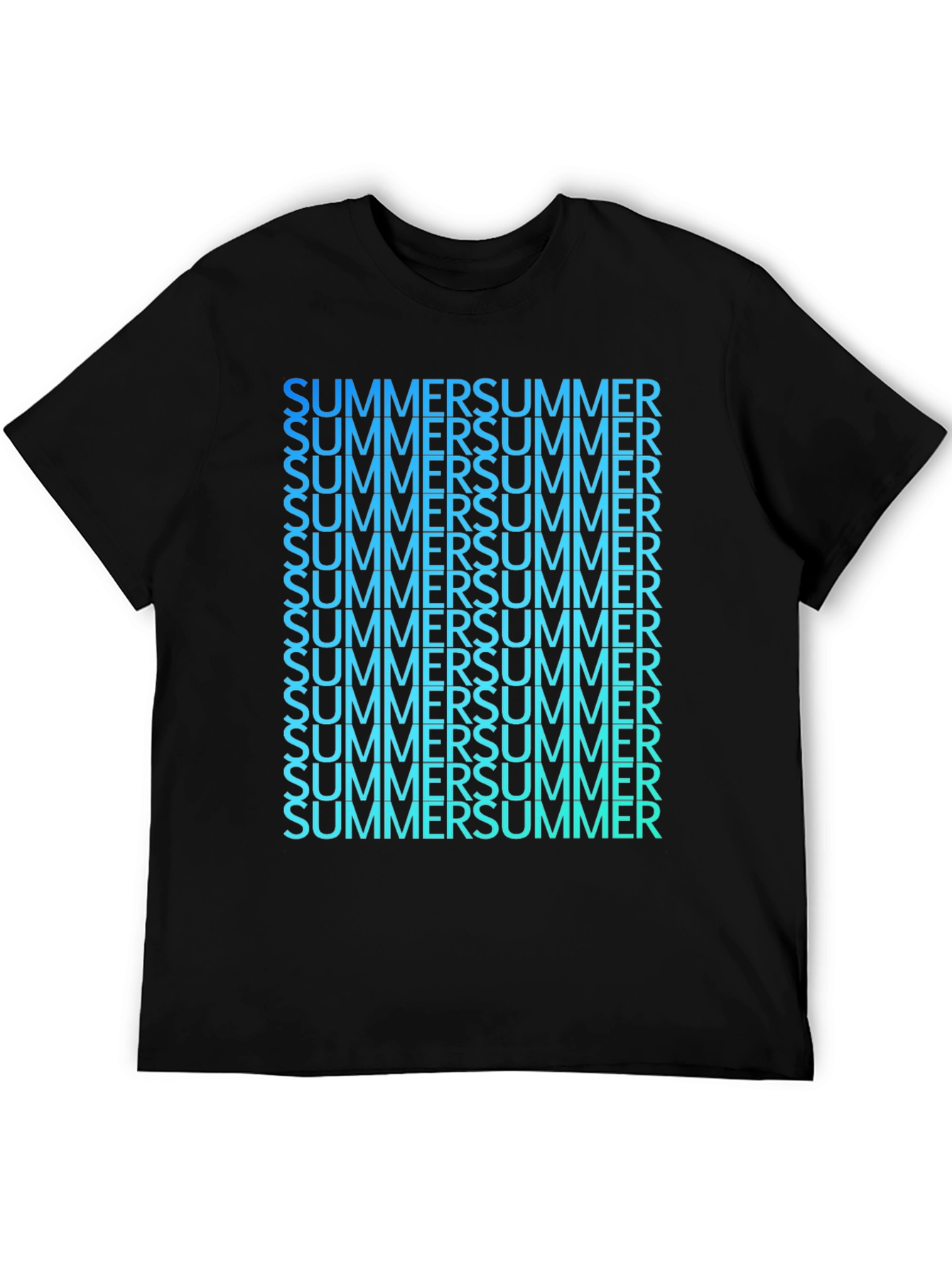 Summer Gradient Graphic Tee - Soft Cotton Blend