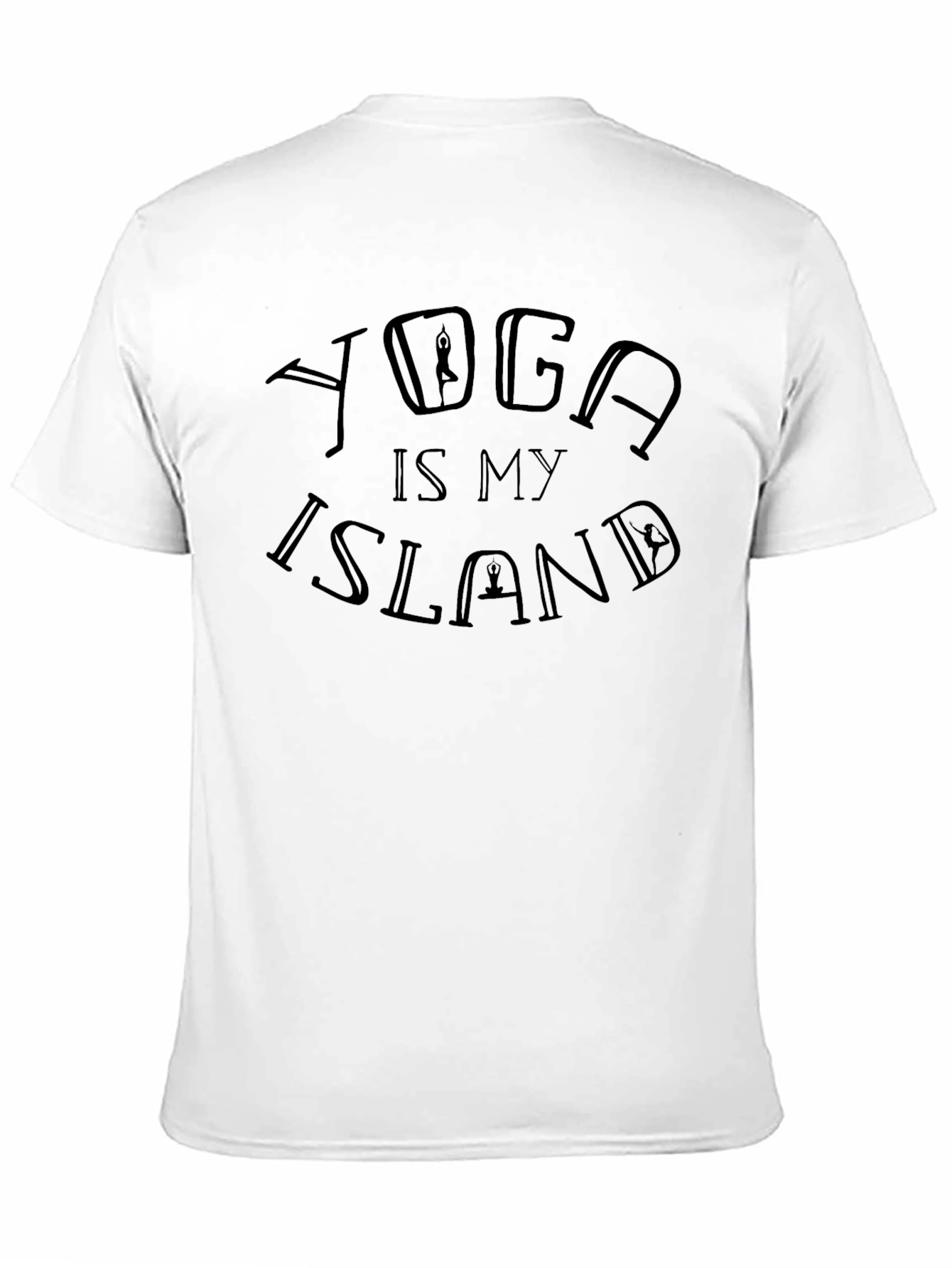 Yoga Is My Island Black Graphic Tee