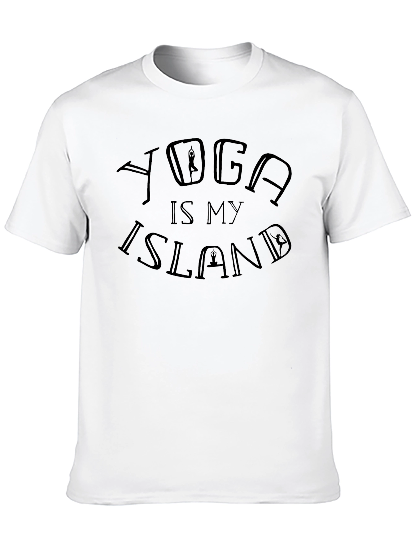 Yoga Is My Island Black Graphic Tee