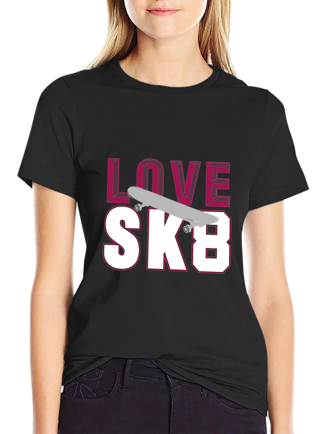 Love SK8 T-Shirt - Skateboarding Apparel