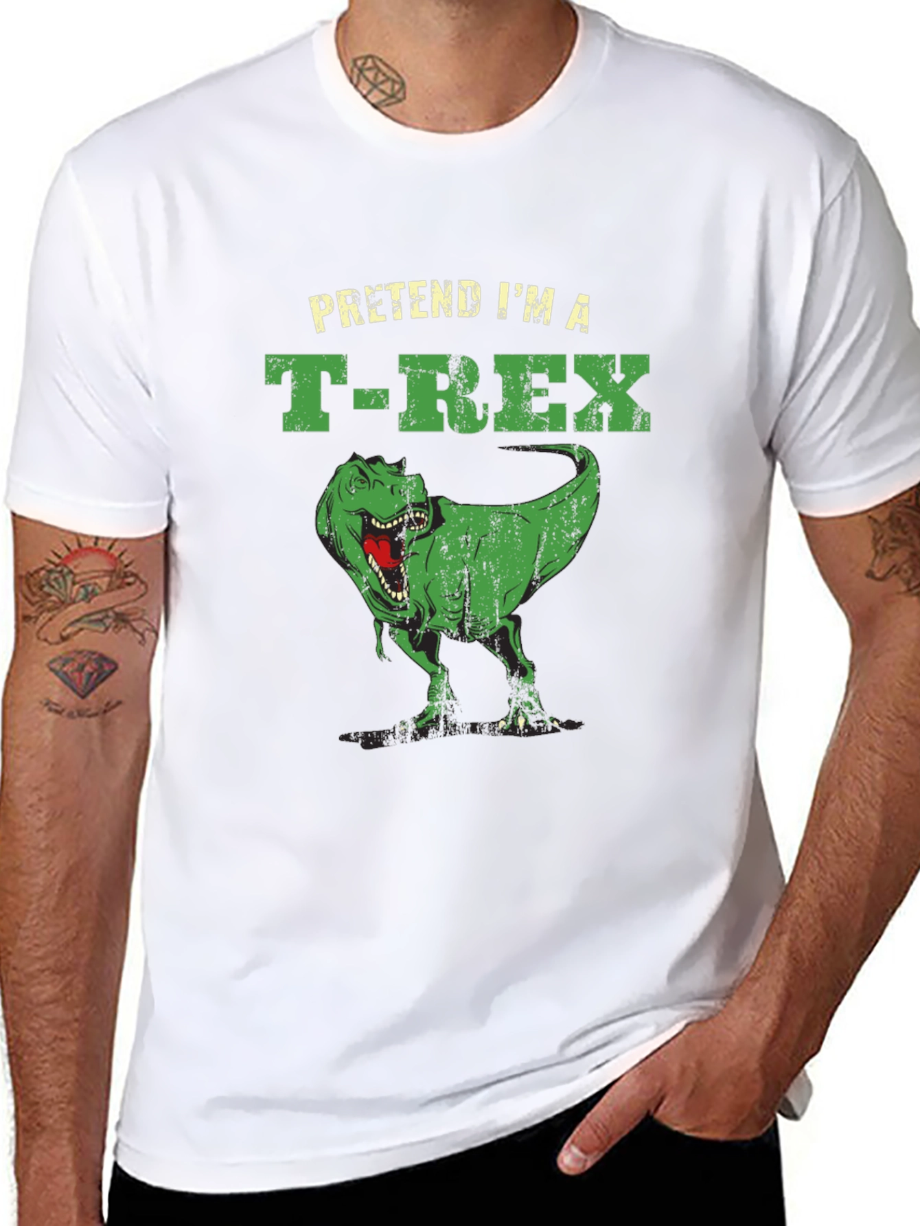 Pretend Im a T-Rex Funny Black T-Shirt