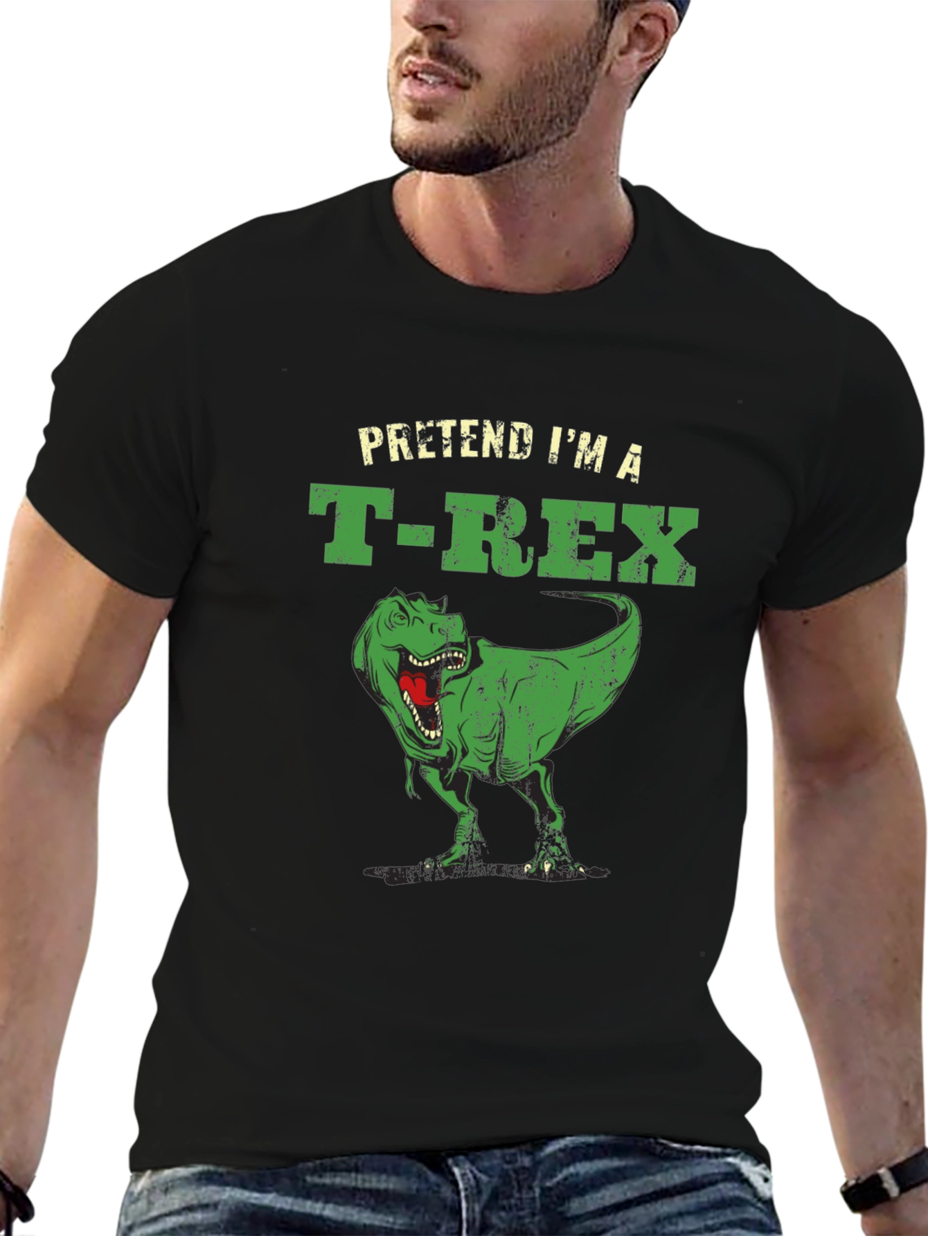 Pretend Im a T-Rex Funny Black T-Shirt
