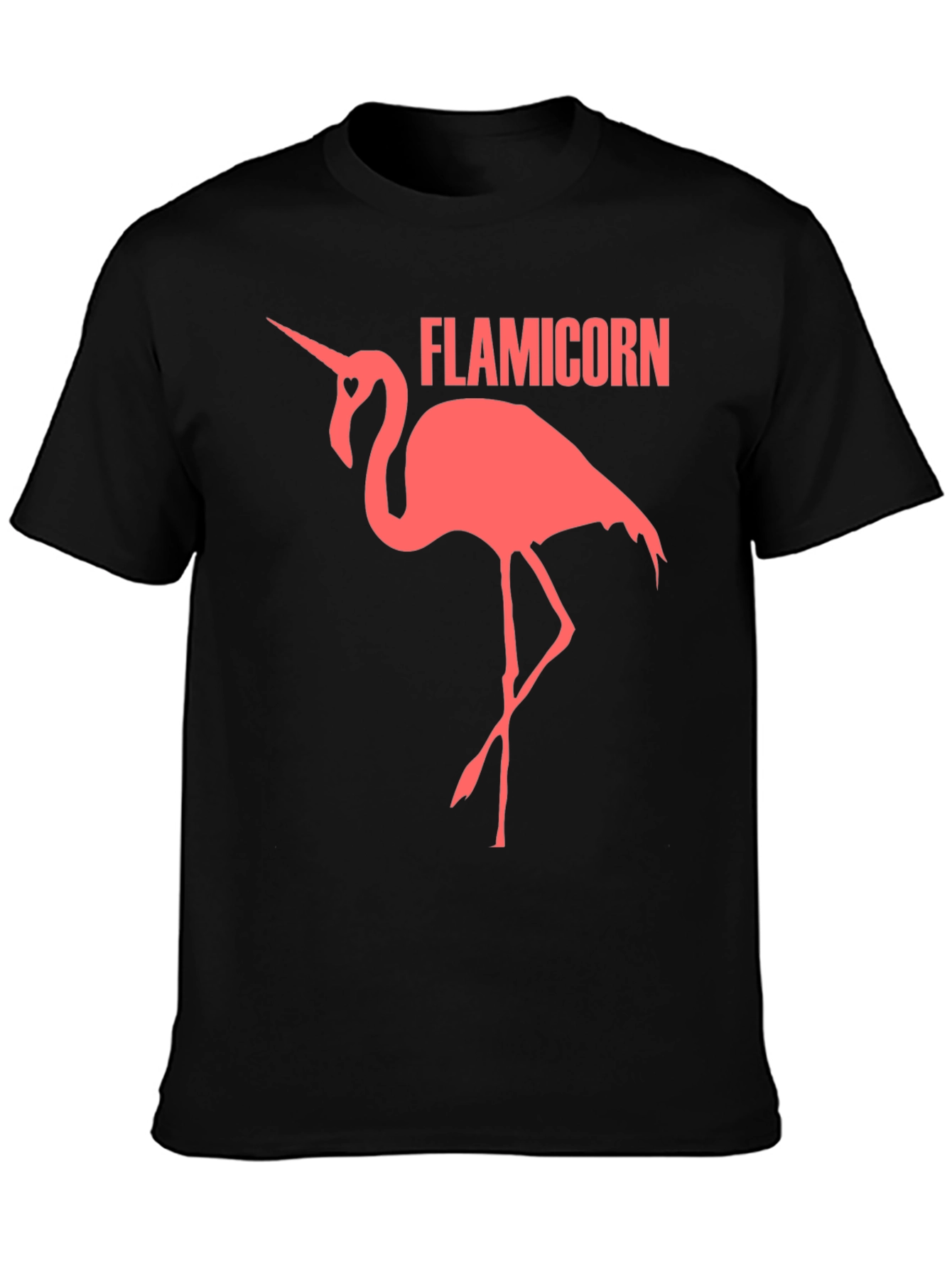 Flamicorn Graphic Tee - Black Cotton