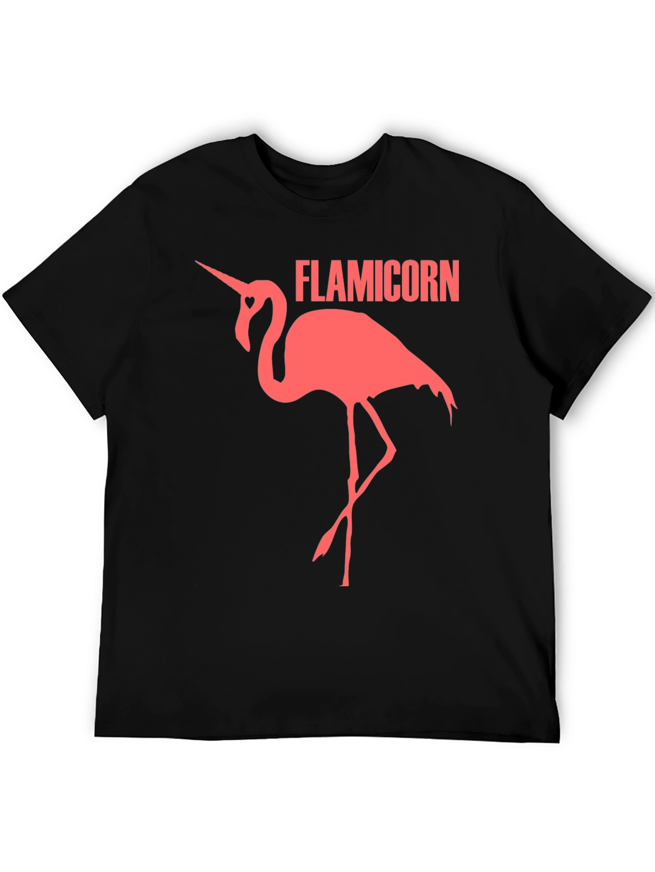Flamicorn Graphic Tee - Black Cotton