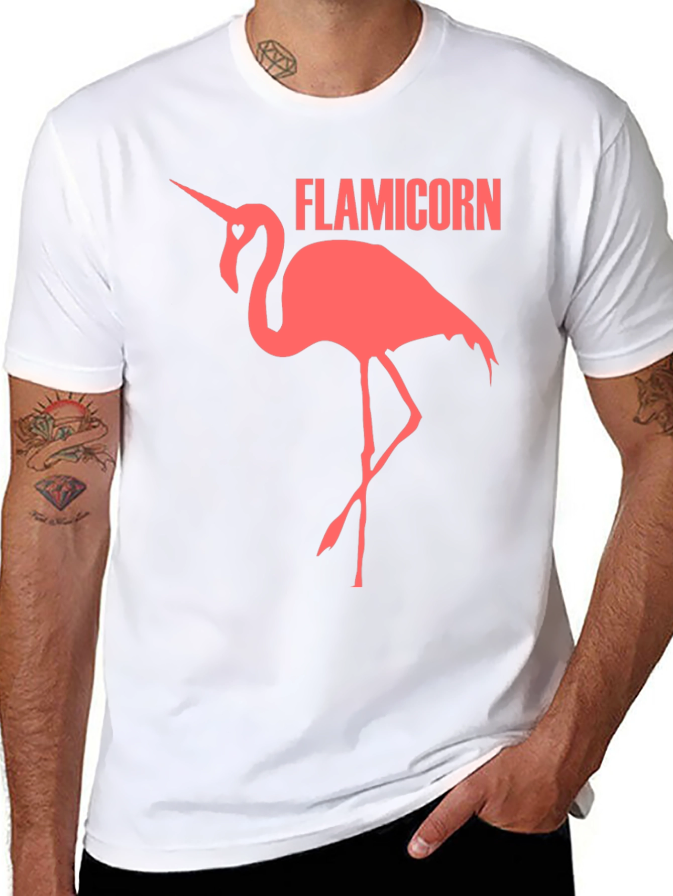 Flamicorn Graphic Tee - Black Cotton