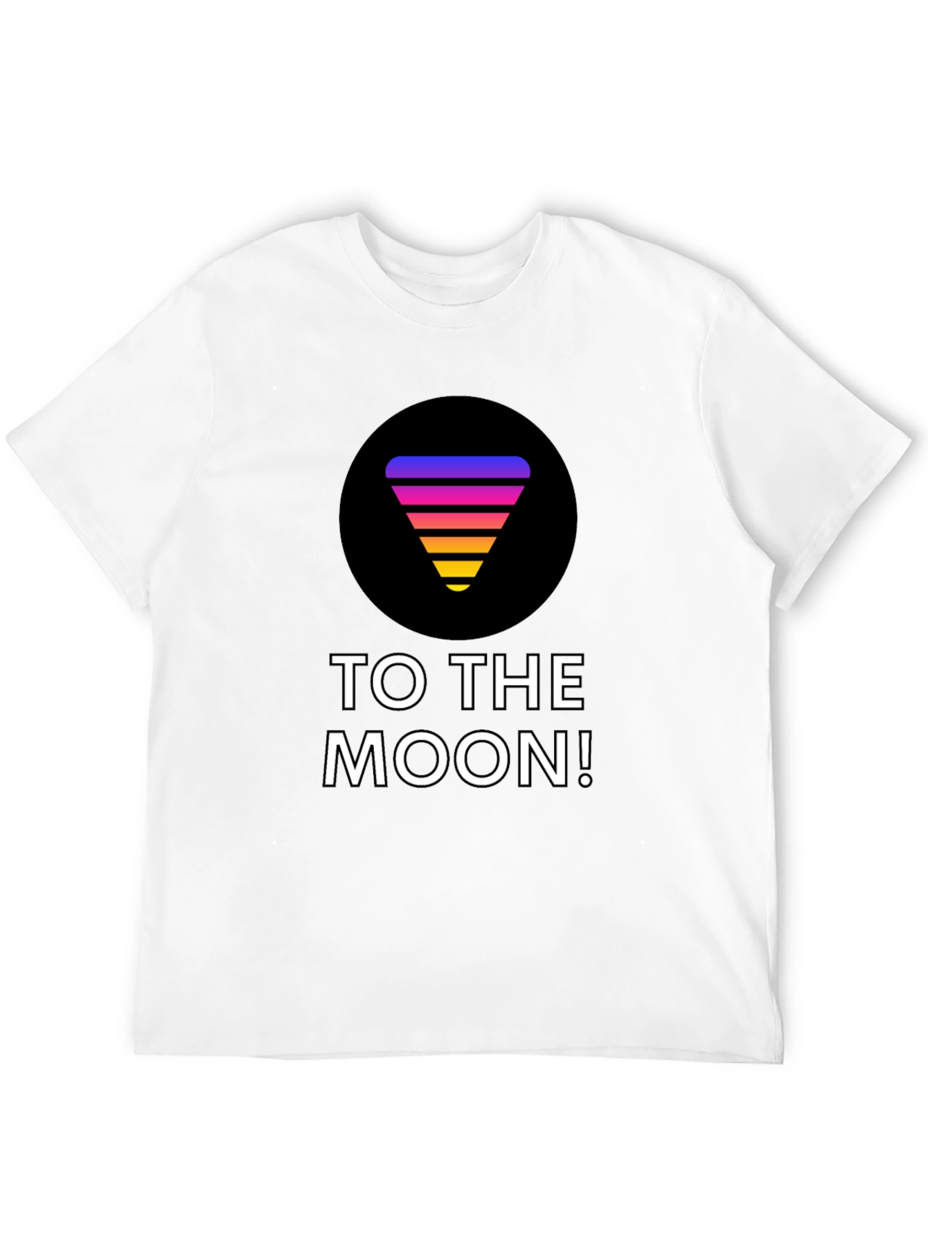 To the Moon T-Shirt - Gradient Retro Design