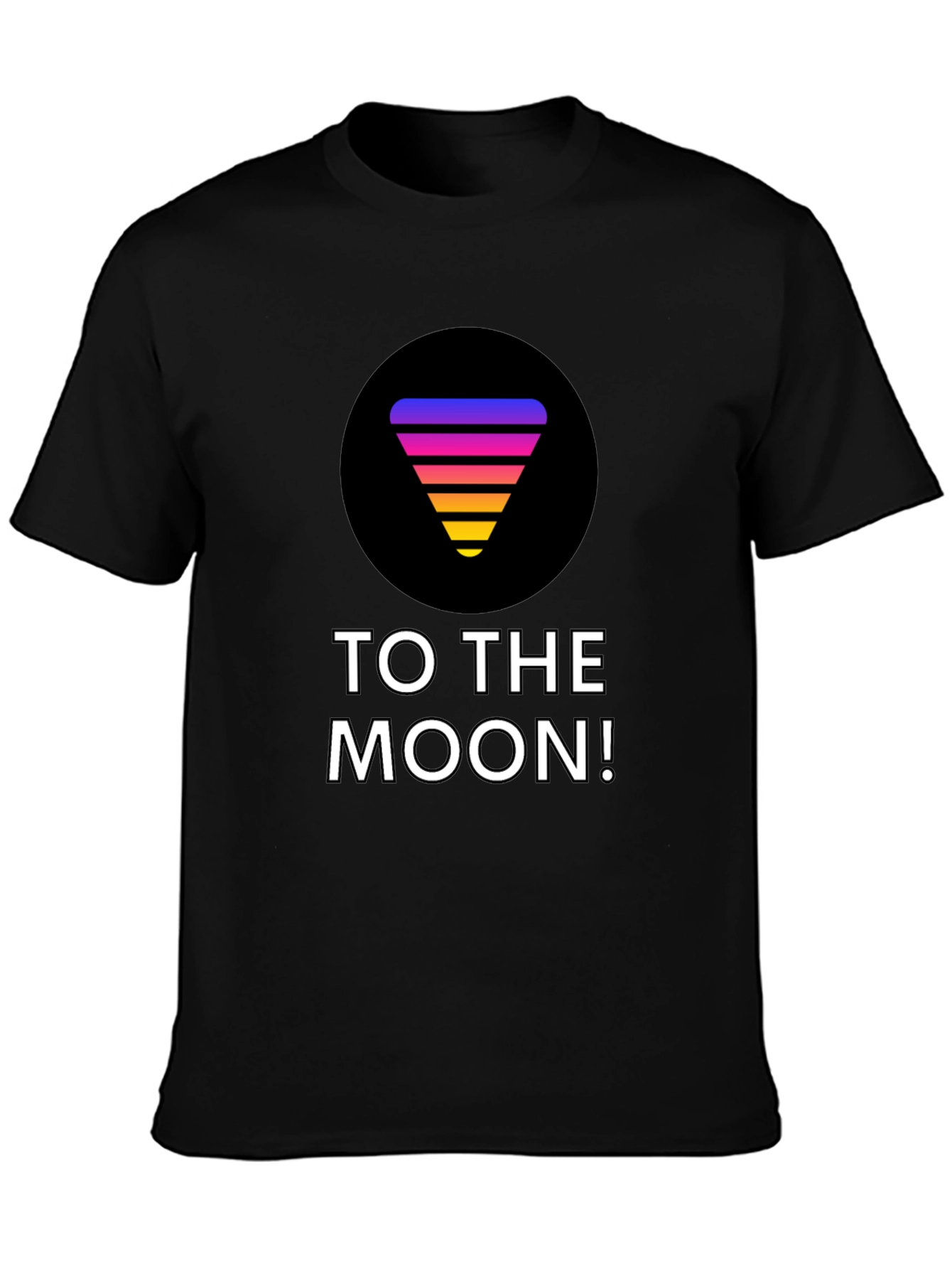 To the Moon T-Shirt - Gradient Retro Design