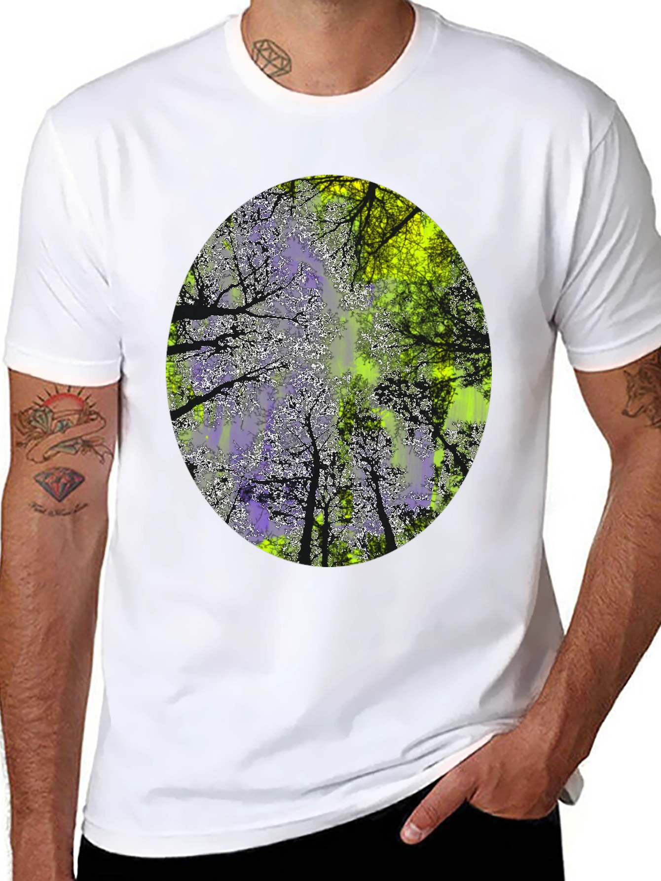 Abstract Tree Silhouette Graphic Tee