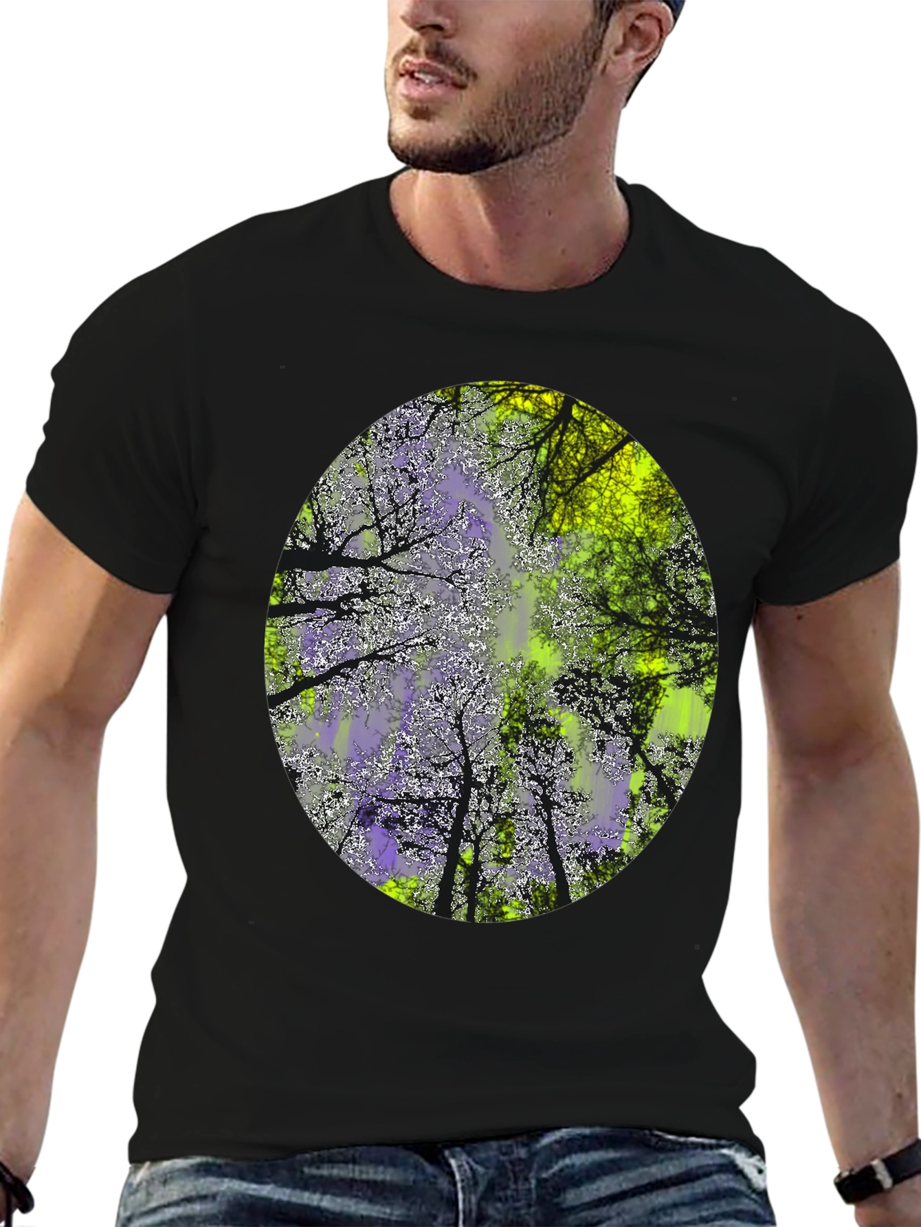 Abstract Tree Silhouette Graphic Tee