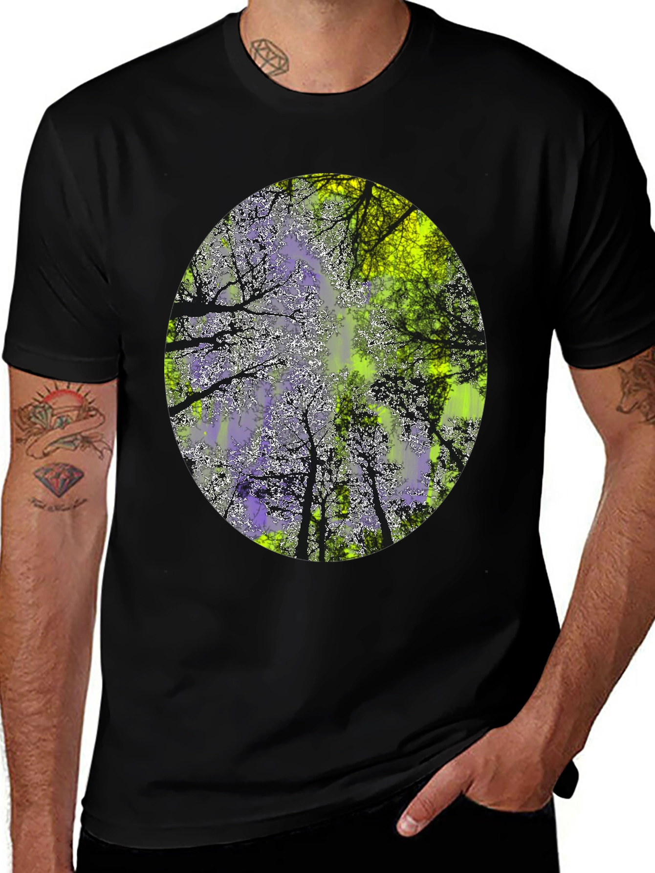 Abstract Tree Silhouette Graphic Tee