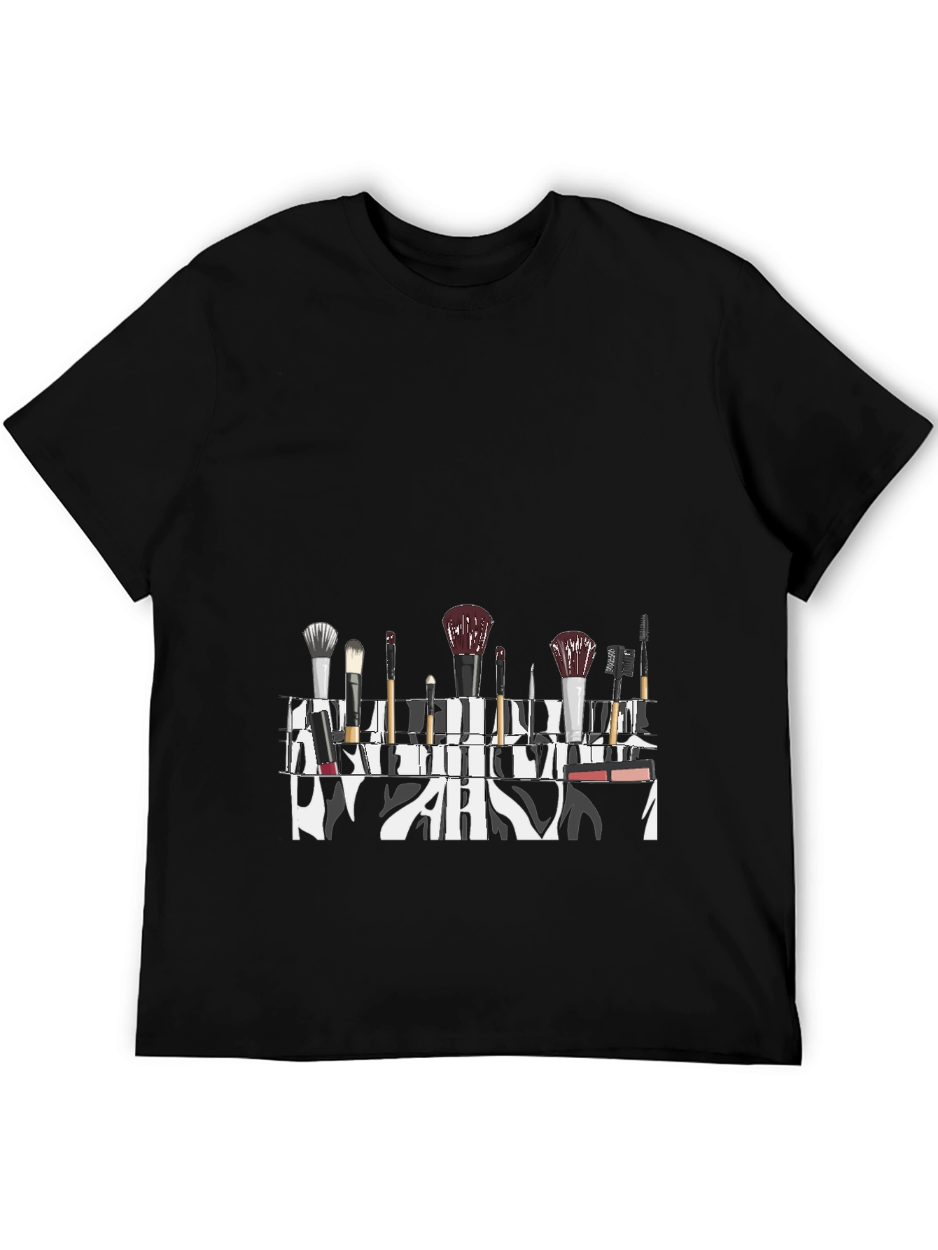 Makeup Brush Zebra T-Shirt