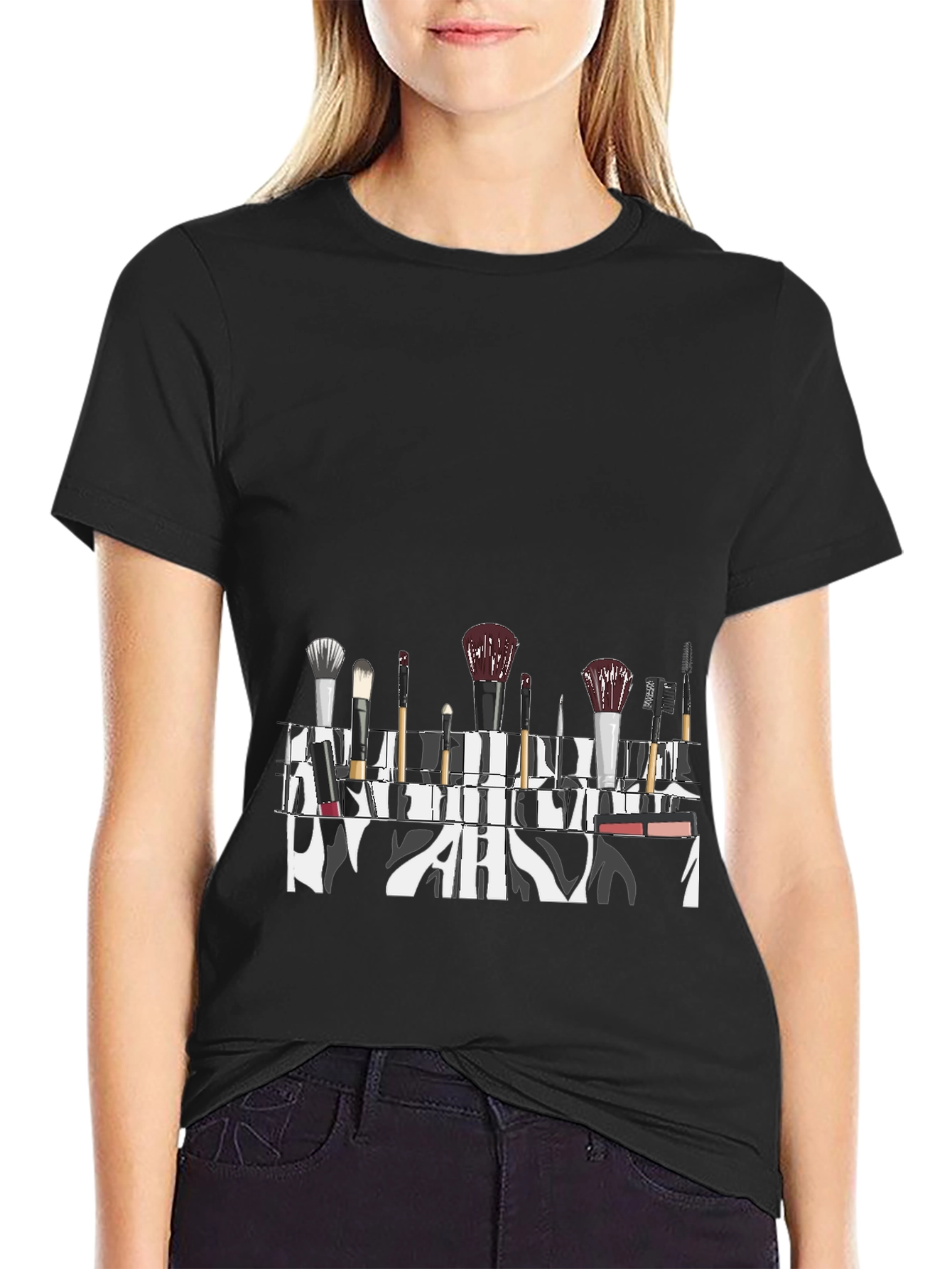 Makeup Brush Zebra T-Shirt