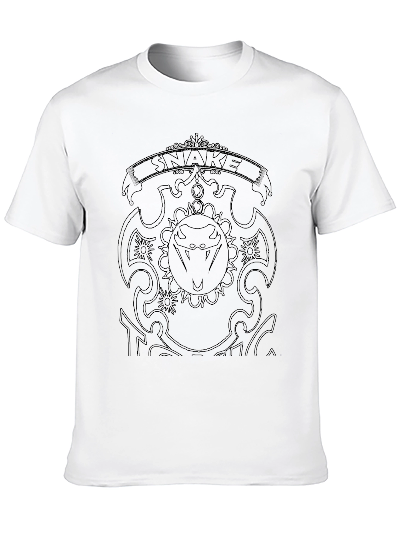 Snake Emblem T-Shirt - Black Cotton Tee