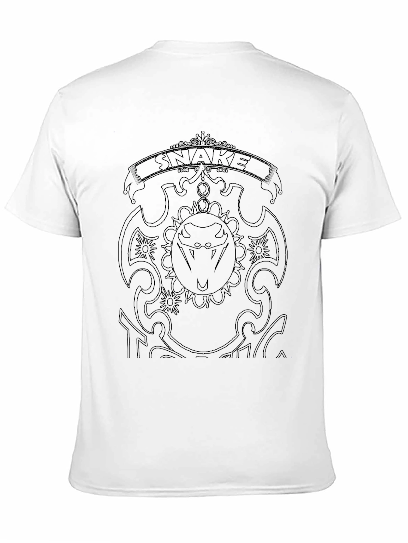 Snake Emblem T-Shirt - Black Cotton Tee