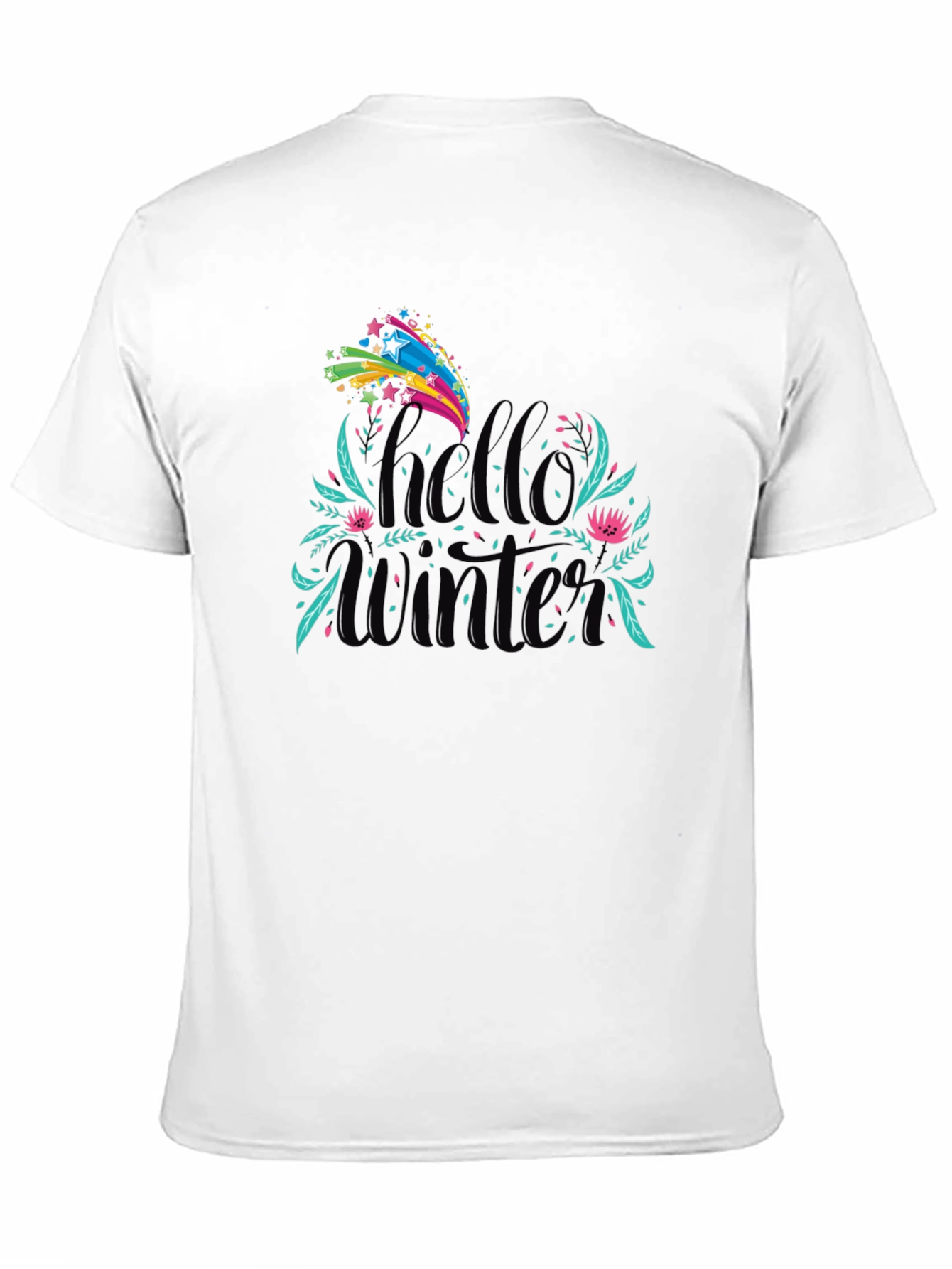 Hello Winter Graphic Tee - Black