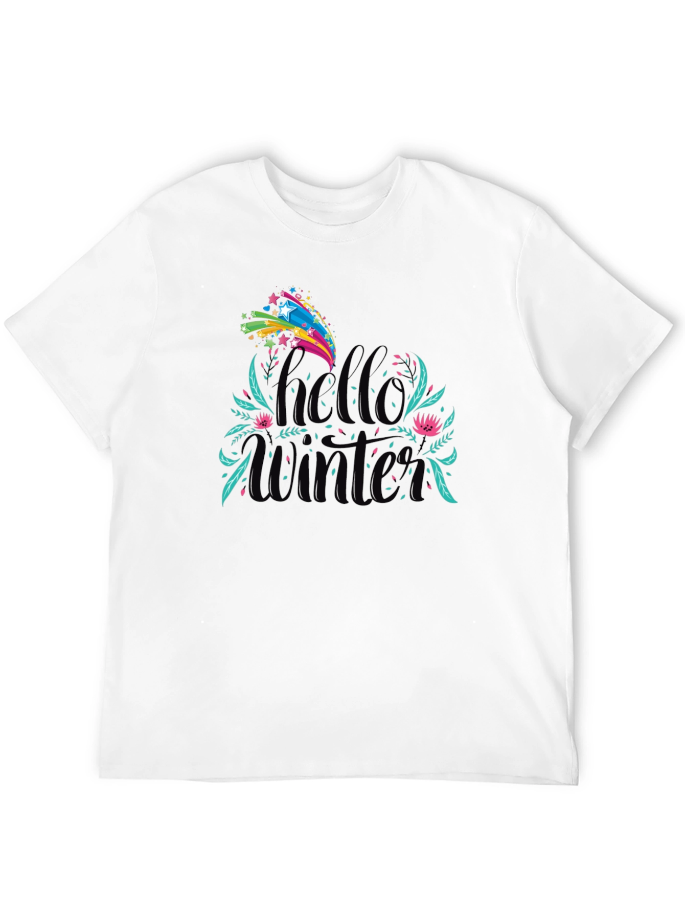 Hello Winter Graphic Tee - Black