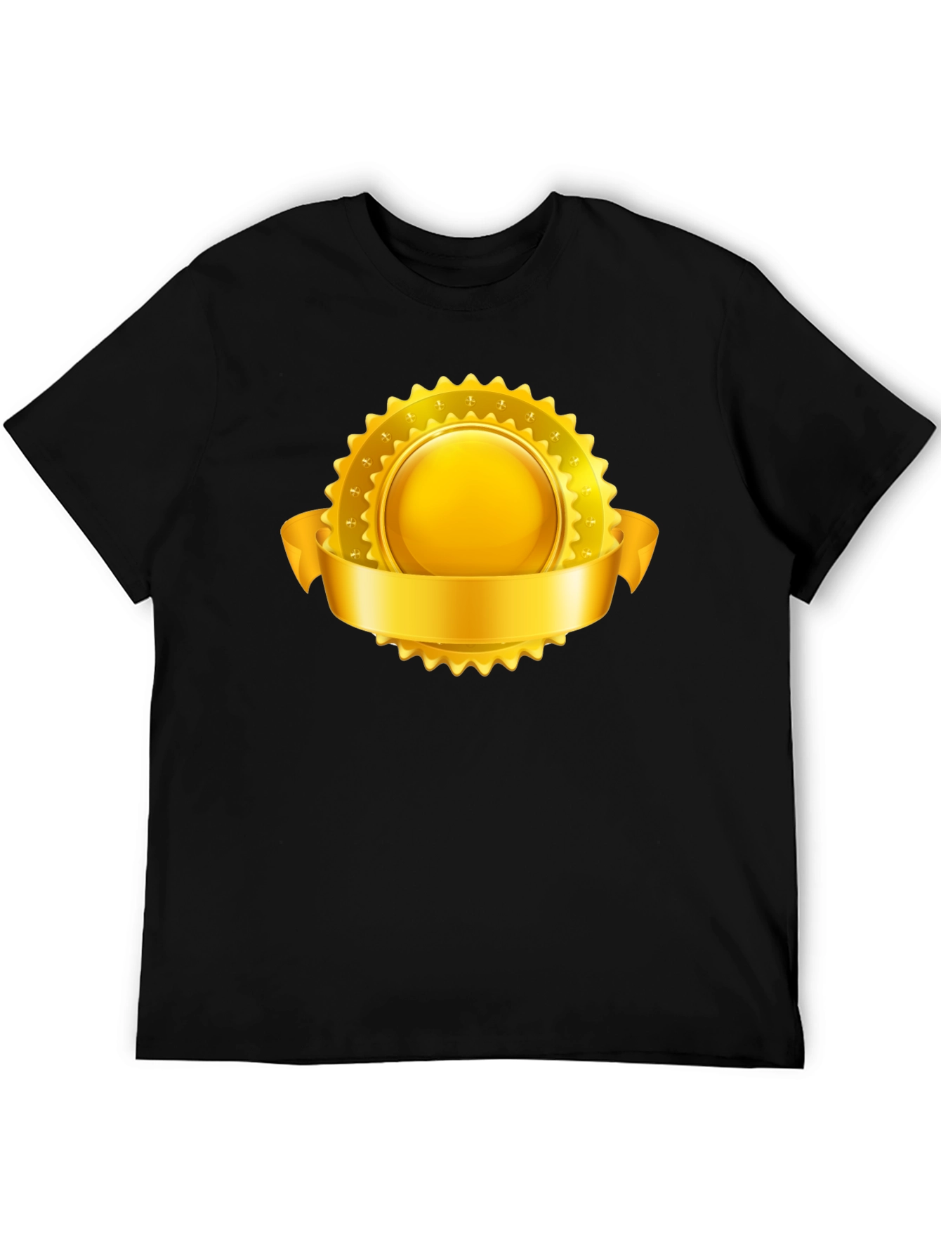 Golden Emblem Black T-Shirt