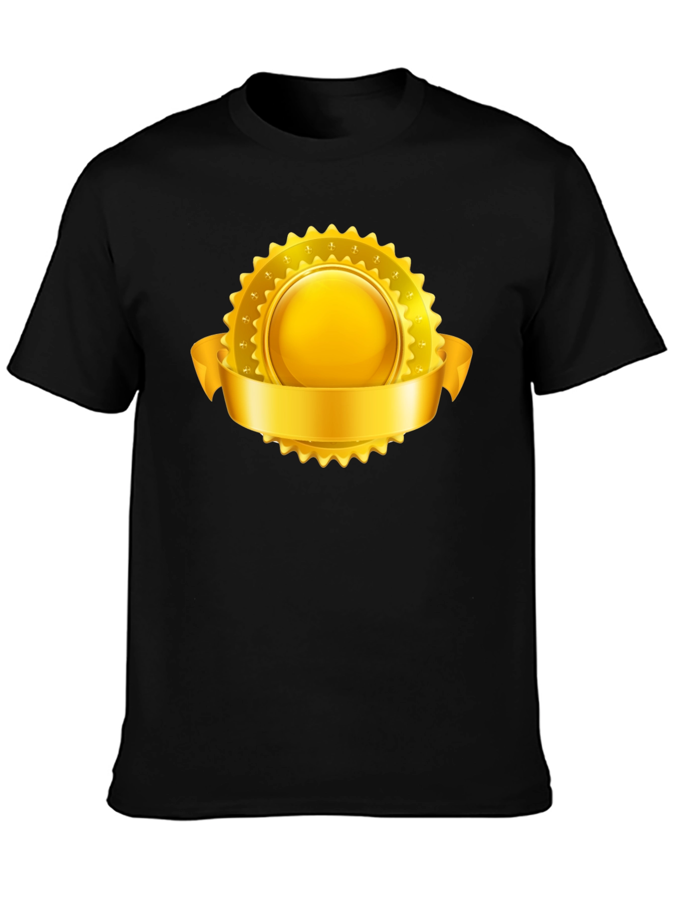 Golden Emblem Black T-Shirt