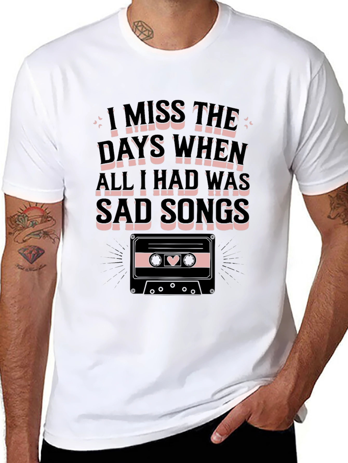 Sad Songs Cassette Graphic Tee - Unisex