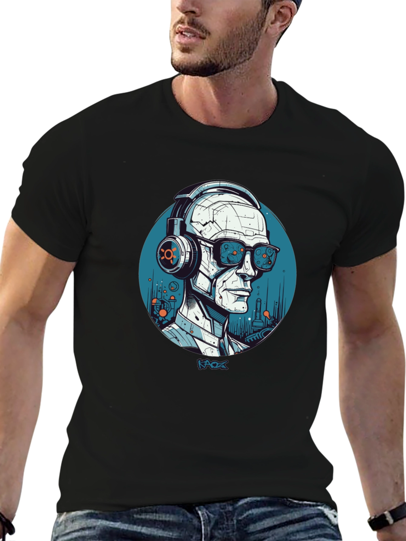 Cyberpunk Robot T-Shirt - Futuristic Style