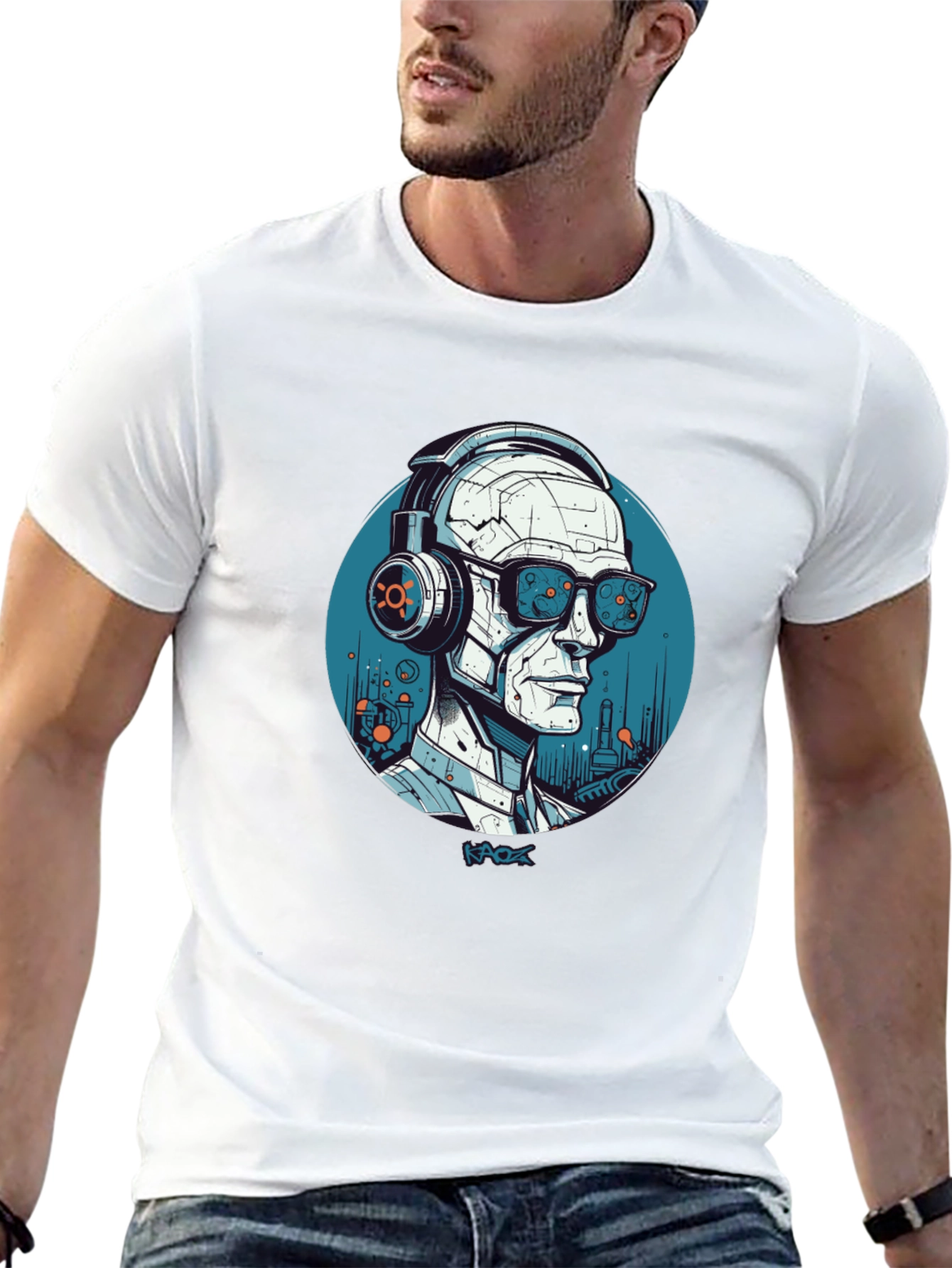 Cyberpunk Robot T-Shirt - Futuristic Style