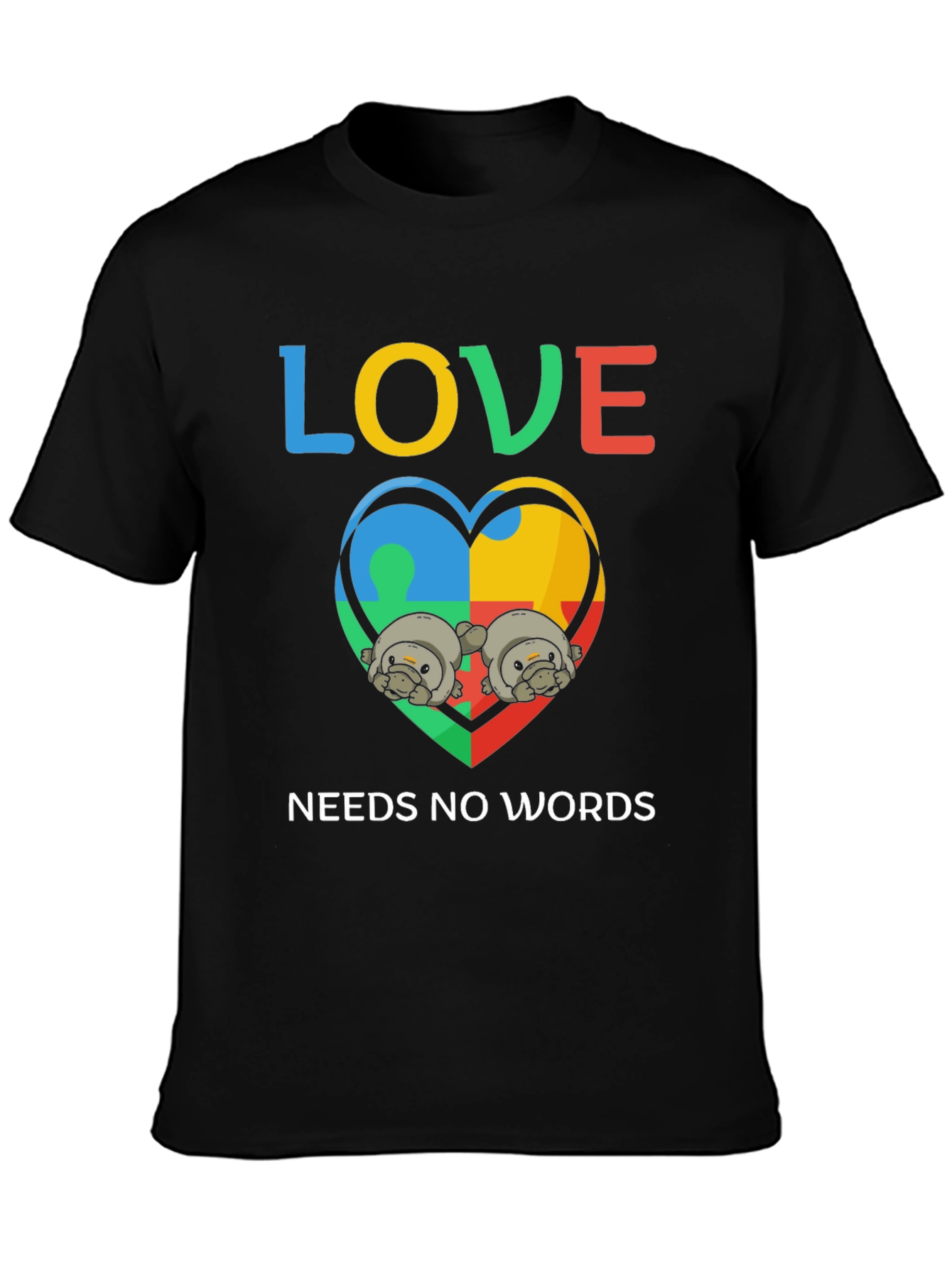 Love Needs No Words Autism Awareness T-Shirt