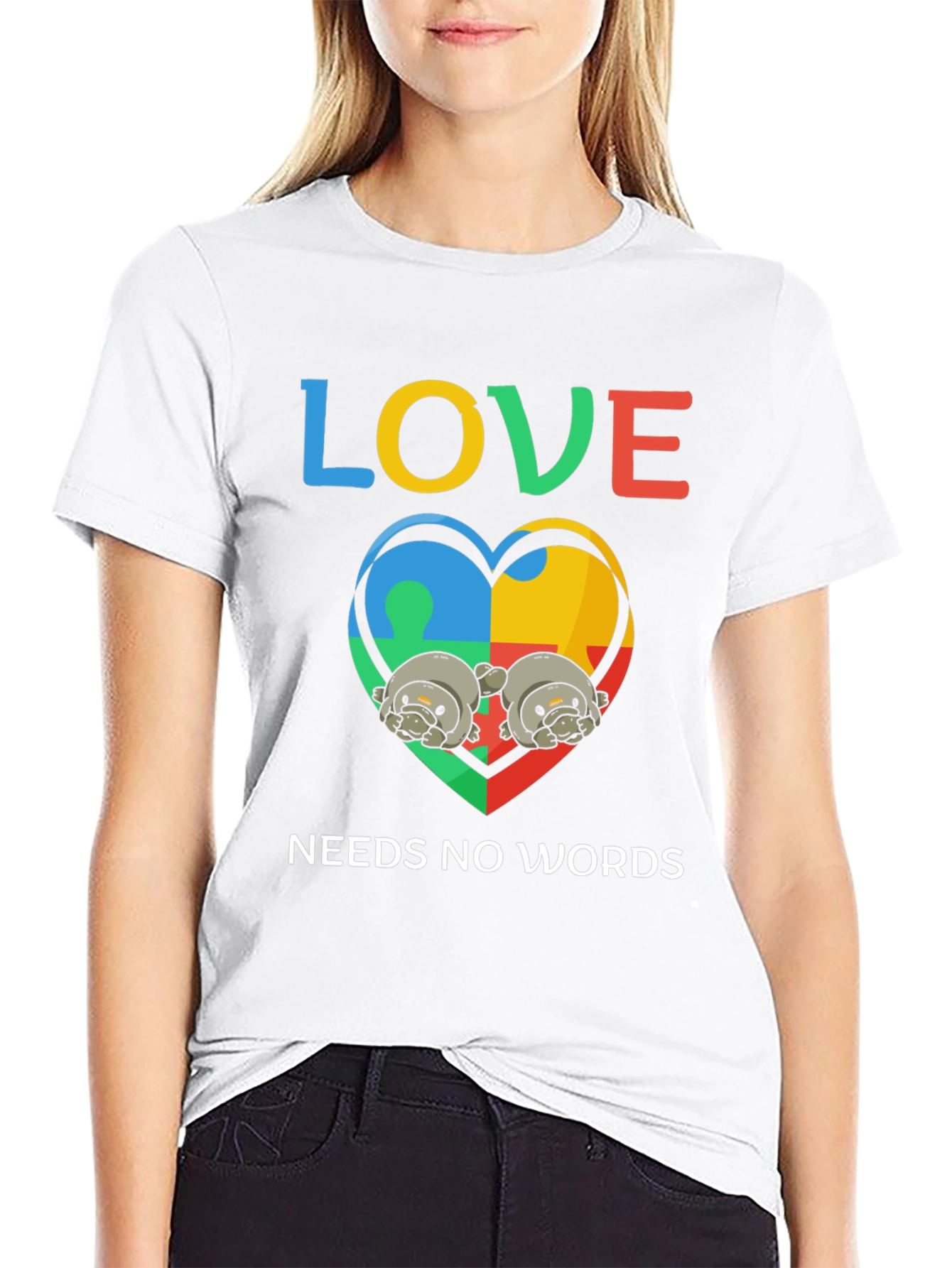 Love Needs No Words Autism Awareness T-Shirt